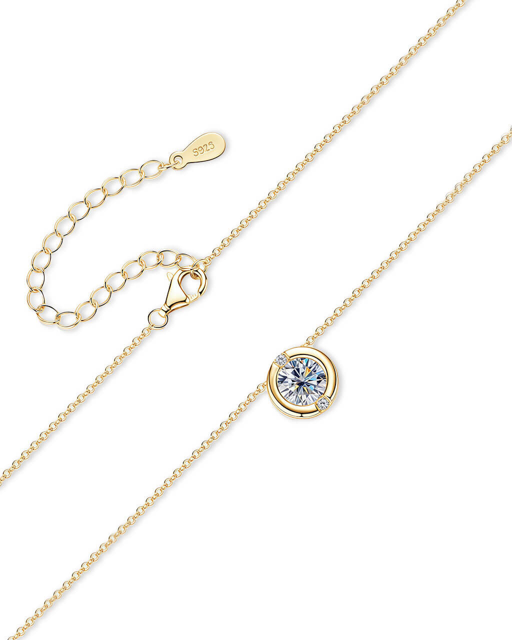 Celestial Halo - 1ct Diamond Necklace-Opreshyne