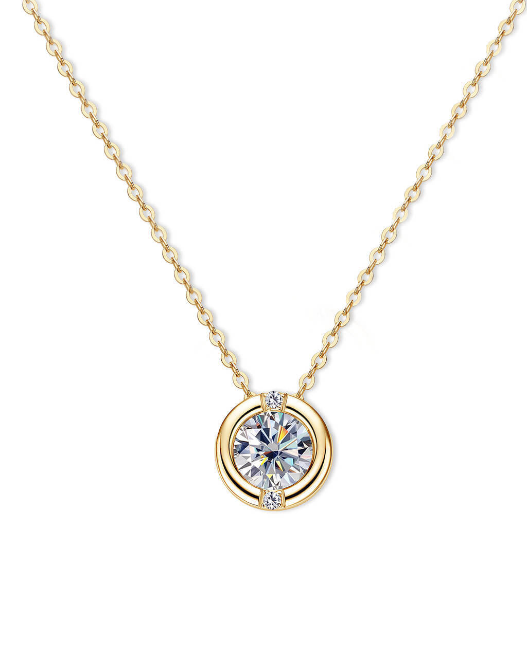 Celestial Halo - 1ct Diamond Necklace-Opreshyne