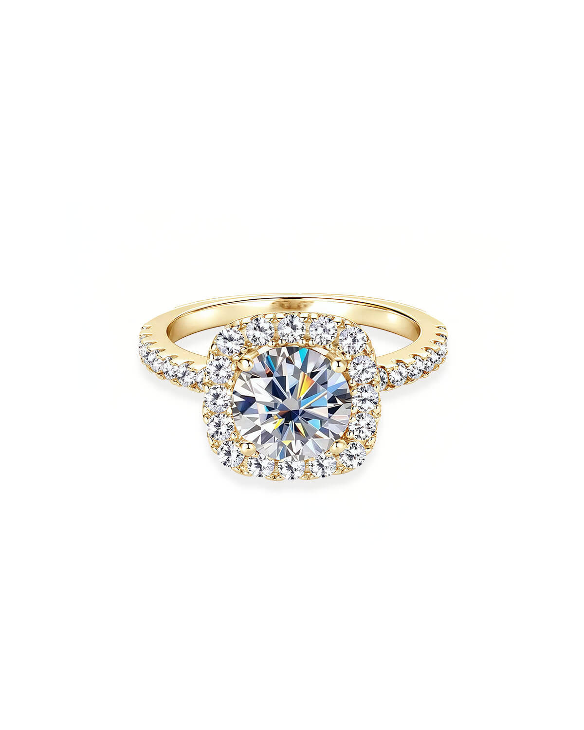Halo Diamond Ring | 2 Carat Round-Cut Anniversary Design