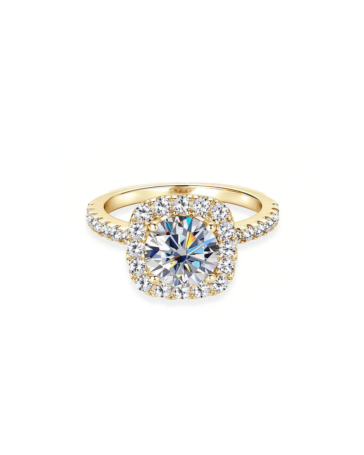 Halo Diamond Ring | 2 Carat Round-Cut Anniversary Design