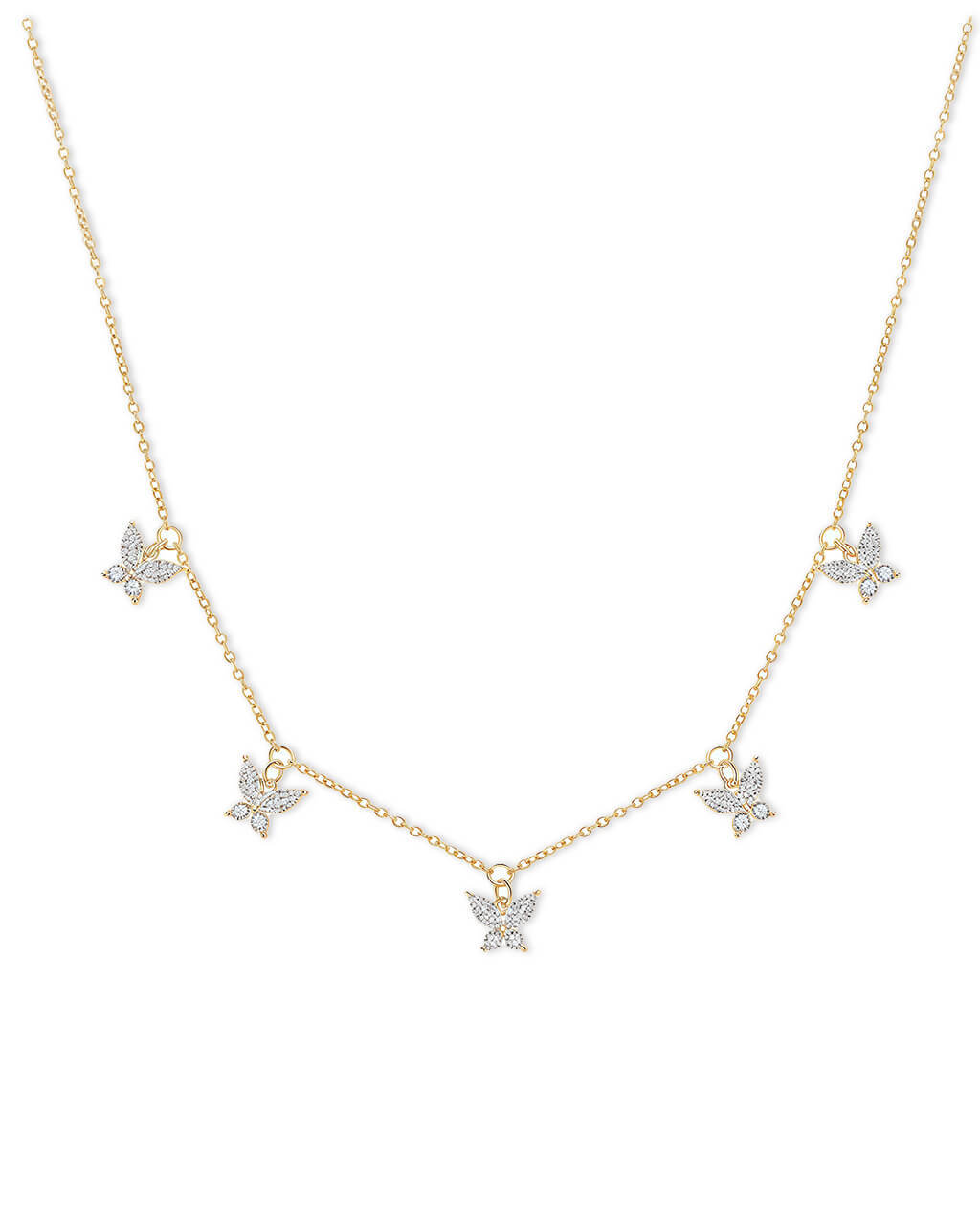 Liberty Wing-Diamond Butterfly Necklace-Opreshyne