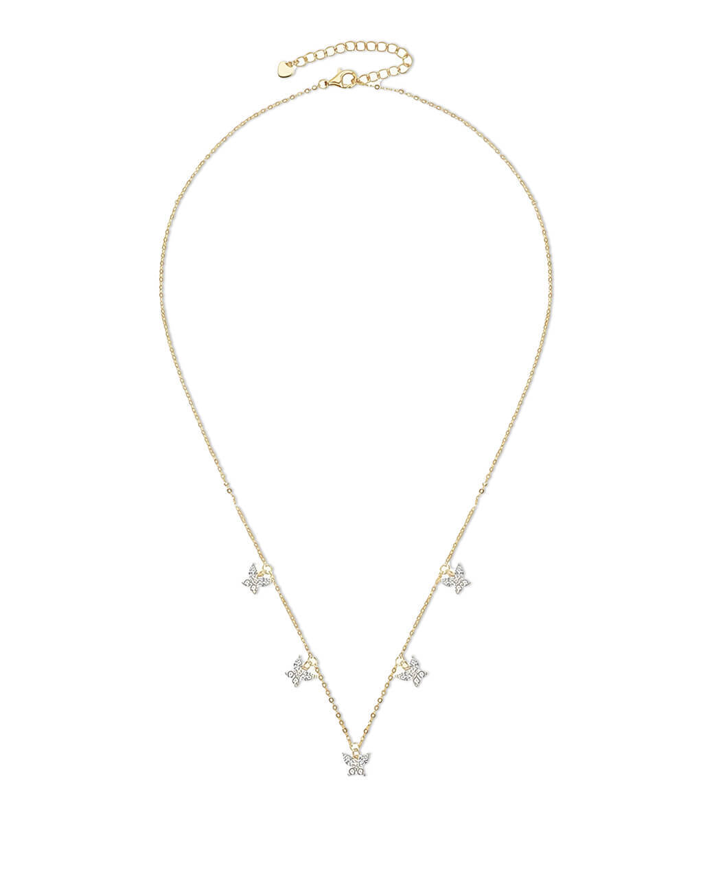 Liberty Wing-Diamond Butterfly Necklace-Opreshyne