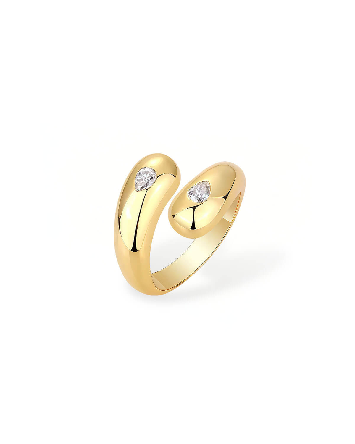 Twist Embrace – Pear Shape Diamond Ring