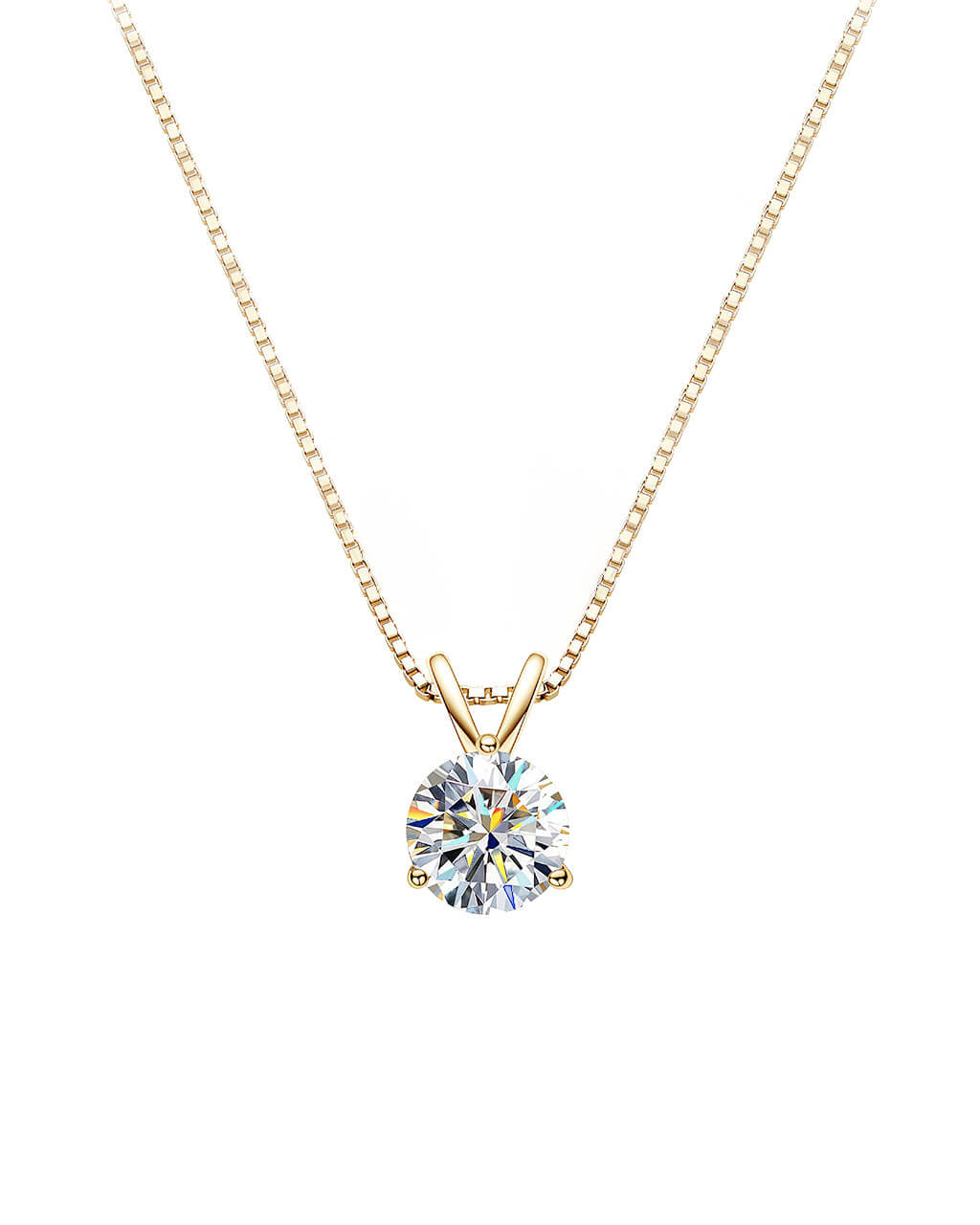 Solo Spark -1 Carat Solitaire Diamond Necklace-Opreshyne