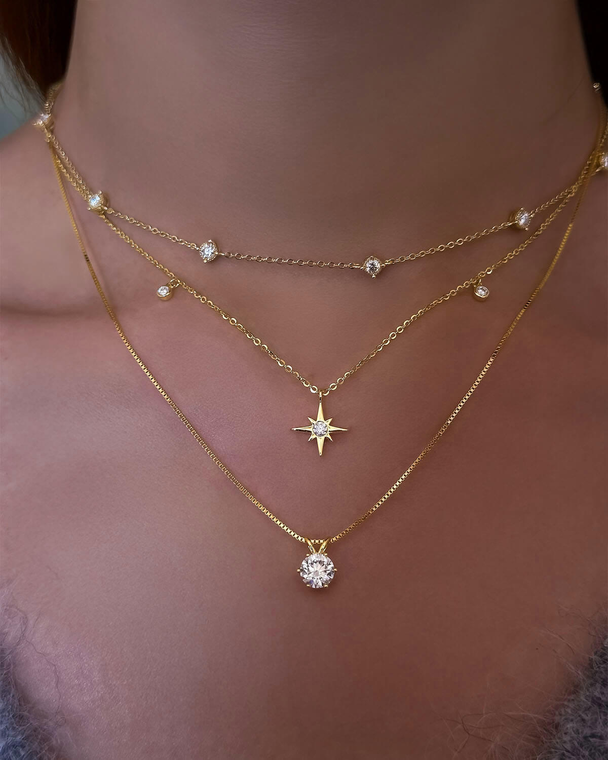 Solo Spark -1 Carat Solitaire Diamond Necklace-Opreshyne
