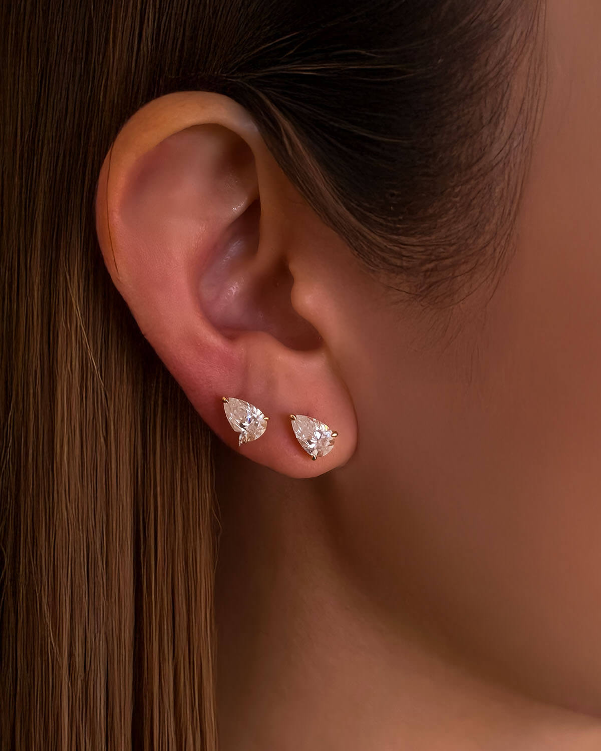 Tear Galaxy - 2ct Stud Earrings-Opreshyne