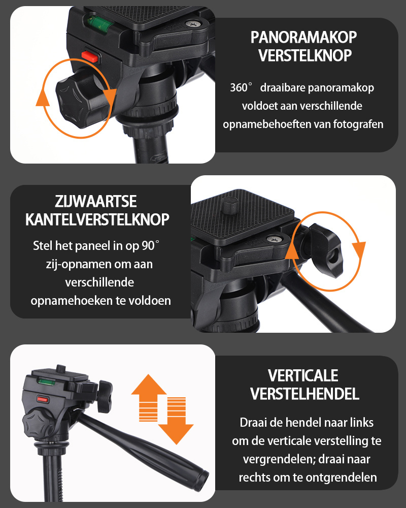 Telescoopstatief (uitschuifbaar tot 150 cm, universeel toepasbaar)