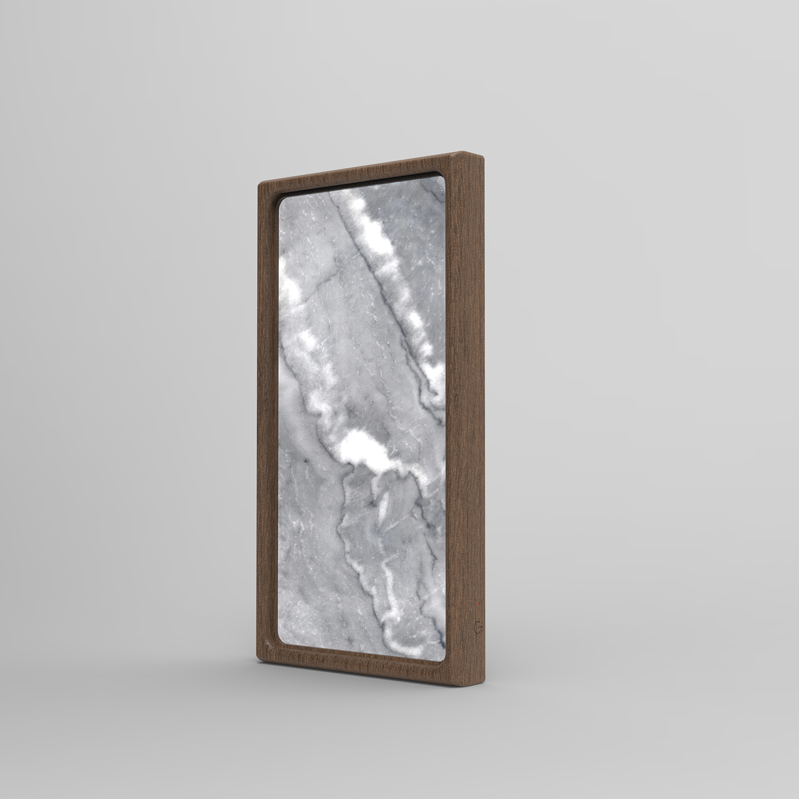 Cloudy Gray_ InDims Studio Stone Texture Wooden Night Light | Natural Material Creative Lighting • Stone-Wood dish tray | Modern Minimalist Design for Home Living