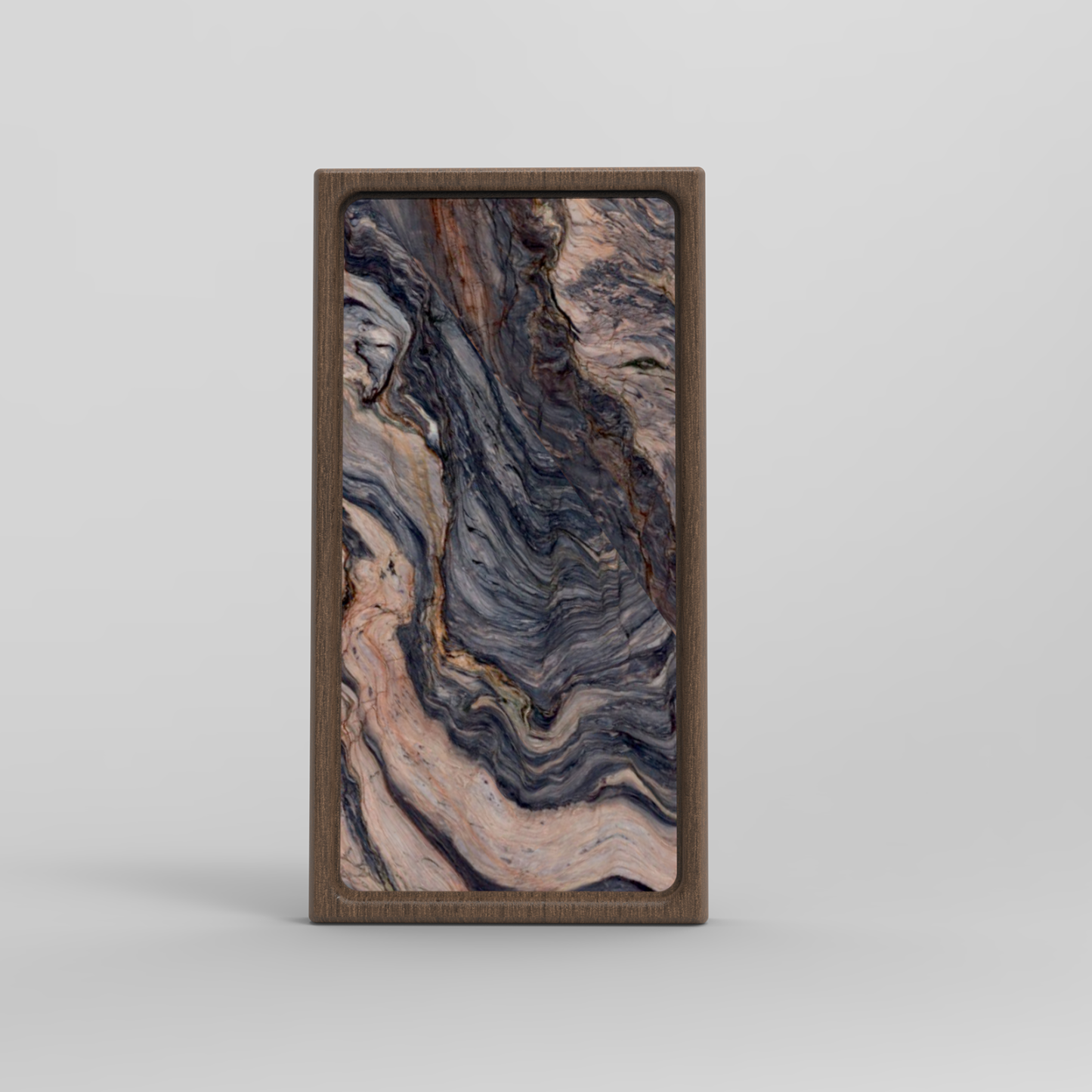 Fusion _ InDims Studio Stone Texture Wooden Night Light | Natural Material Creative Lighting • Stone-Wood dish tray | Modern Minimalist Design for Home Living-InDims Studio