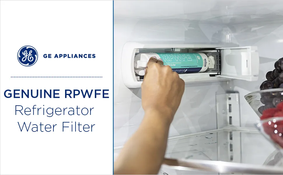 GE RPWFE Refrigerator Water Filter | RPWFE Water Filter | White