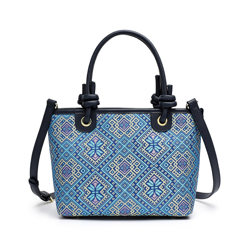 Mini Boho Embroidery Large Size Handmade Brocade Pattern Vintage Daily Tote Bag