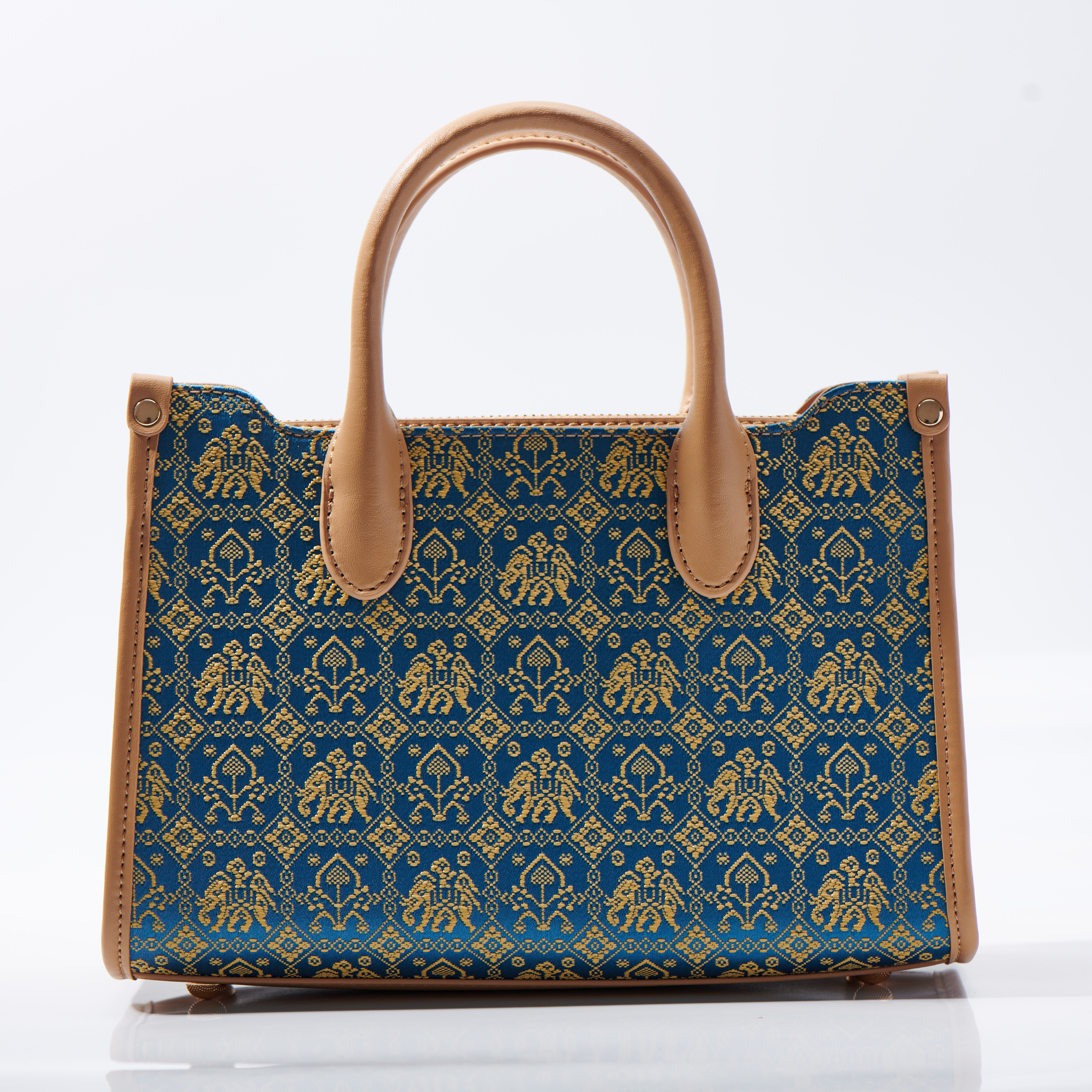 Medium Size Vintage Zhuang Brocade Pattern Embroidery Classical Handmade Handag