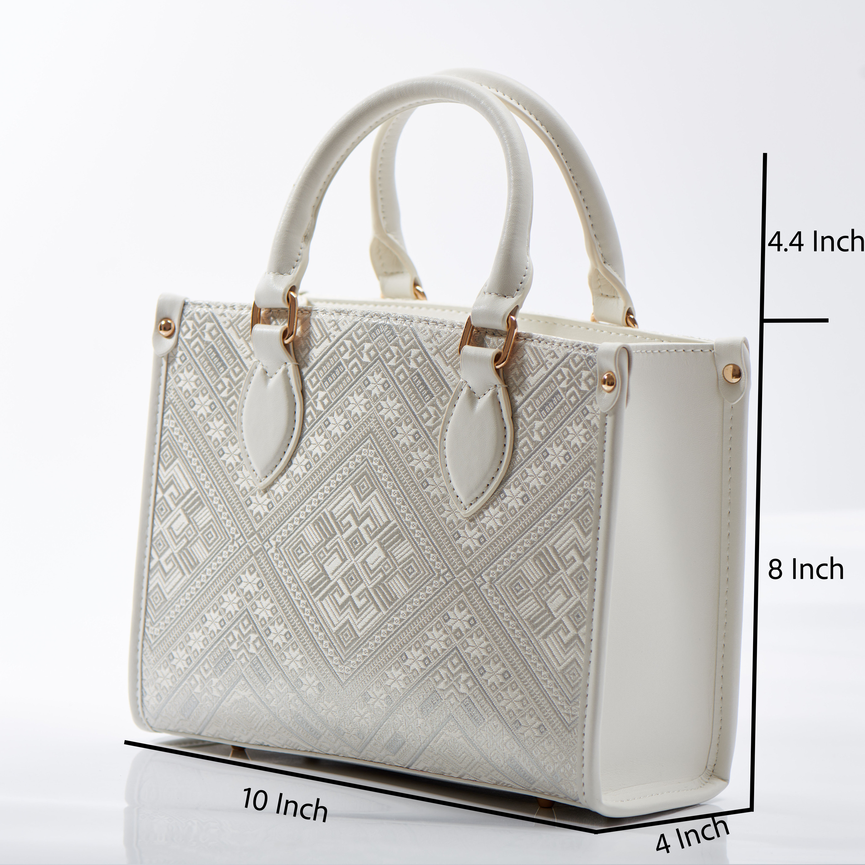 Fashion Medium Size Large Capacity Ancient Embroidery Handwoven Zhuang Pattern Handag