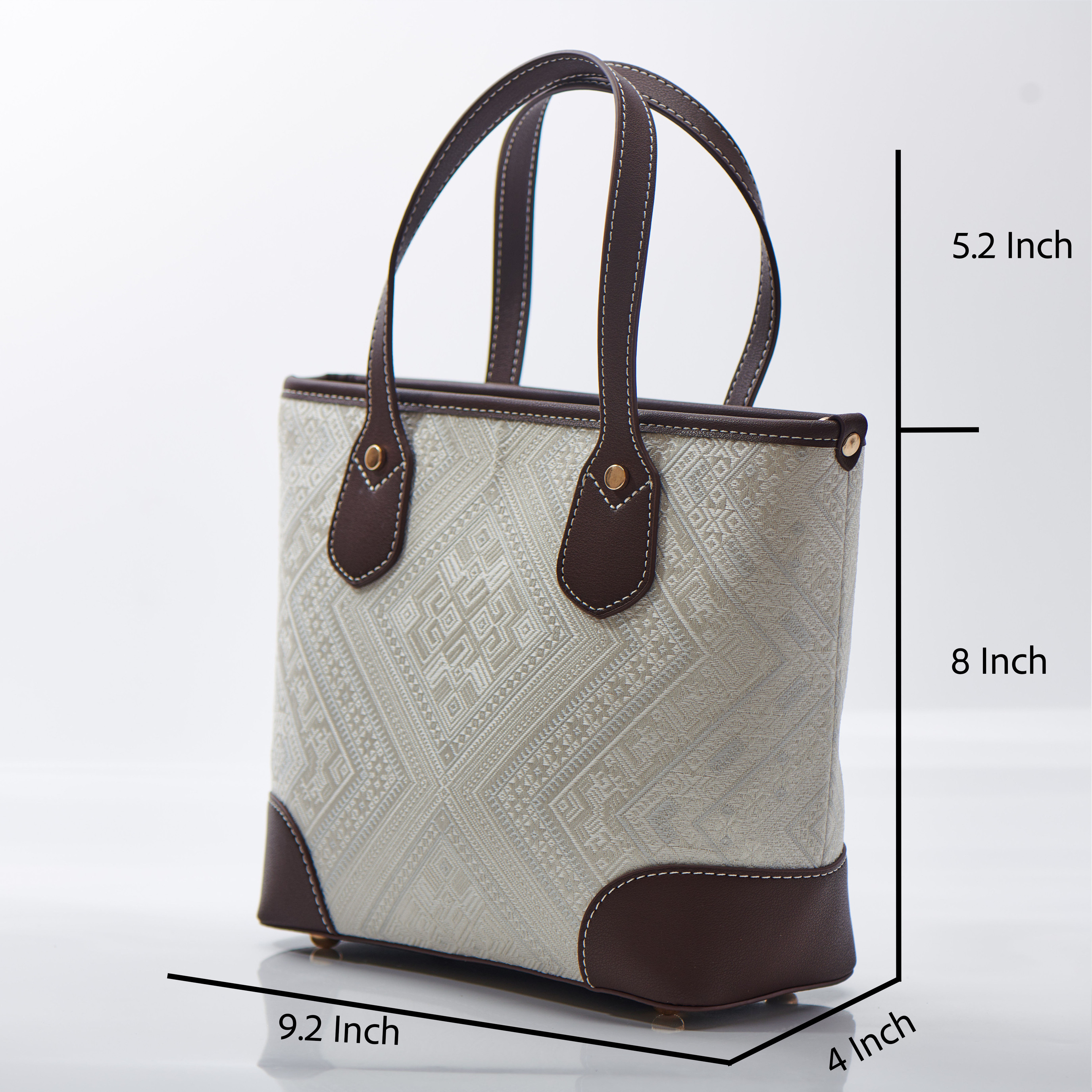 Medium Size Panda Embroidery Handmade Brocade Pattern Fanshion Handbag