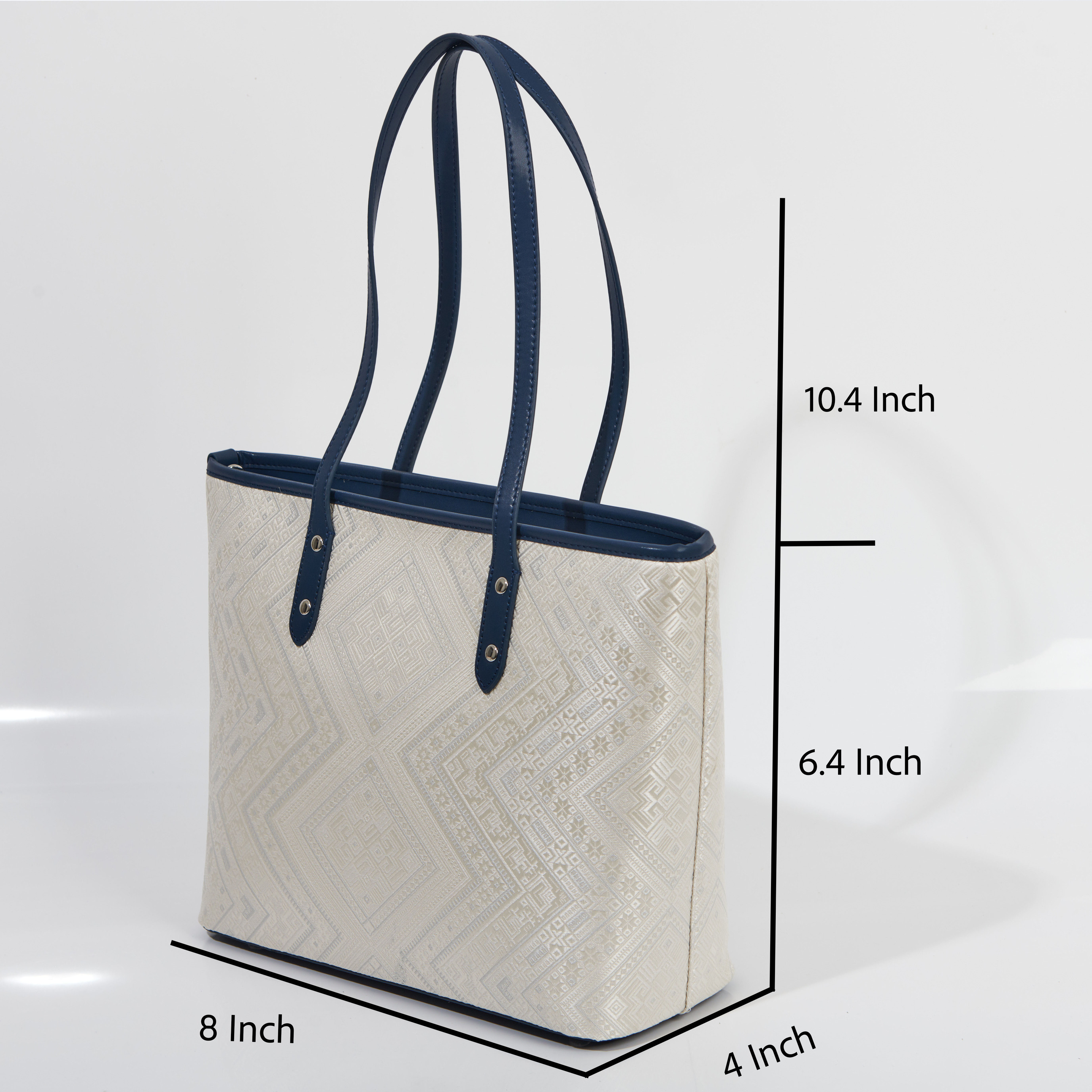 Large Capacity 2 in 1 Embroidery Handmade Brocade Pattern Vintage Daily Tote Bag