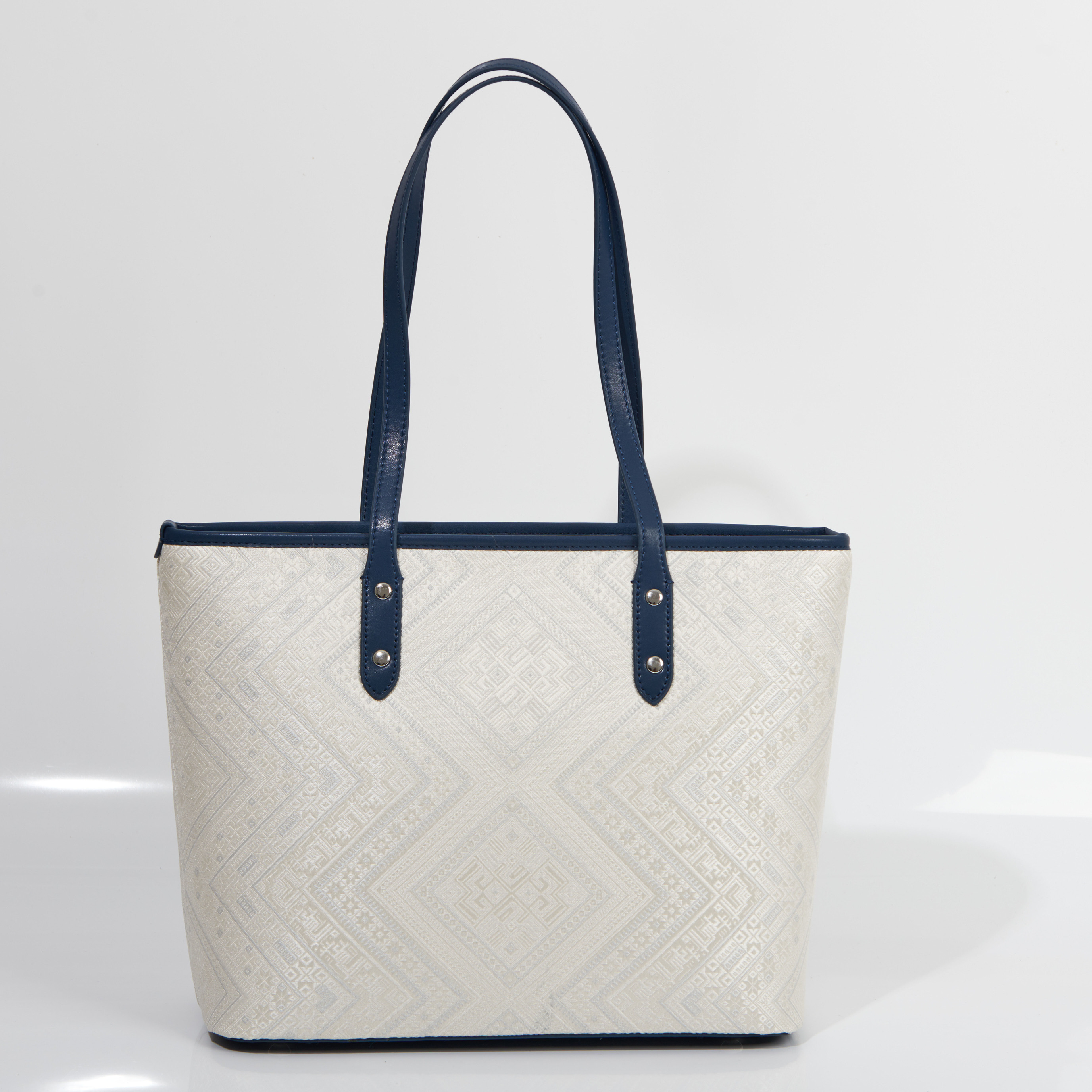 Large Capacity 2 in 1 Embroidery Handmade Brocade Pattern Vintage Daily Tote Bag