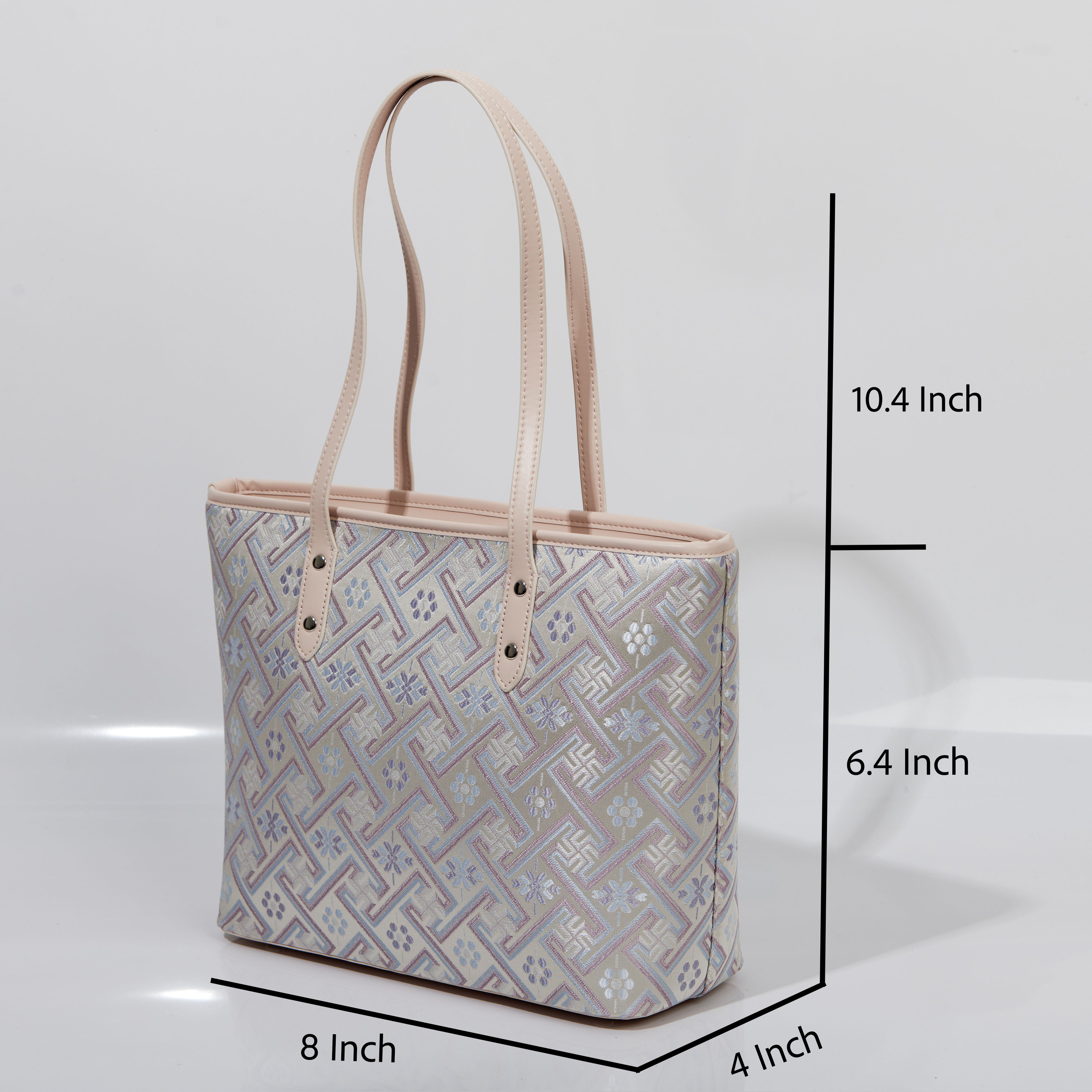 Fashion Large Capacity 2 in 1 Embroidery Handmade Brocade Pattern Daily Tote Bag