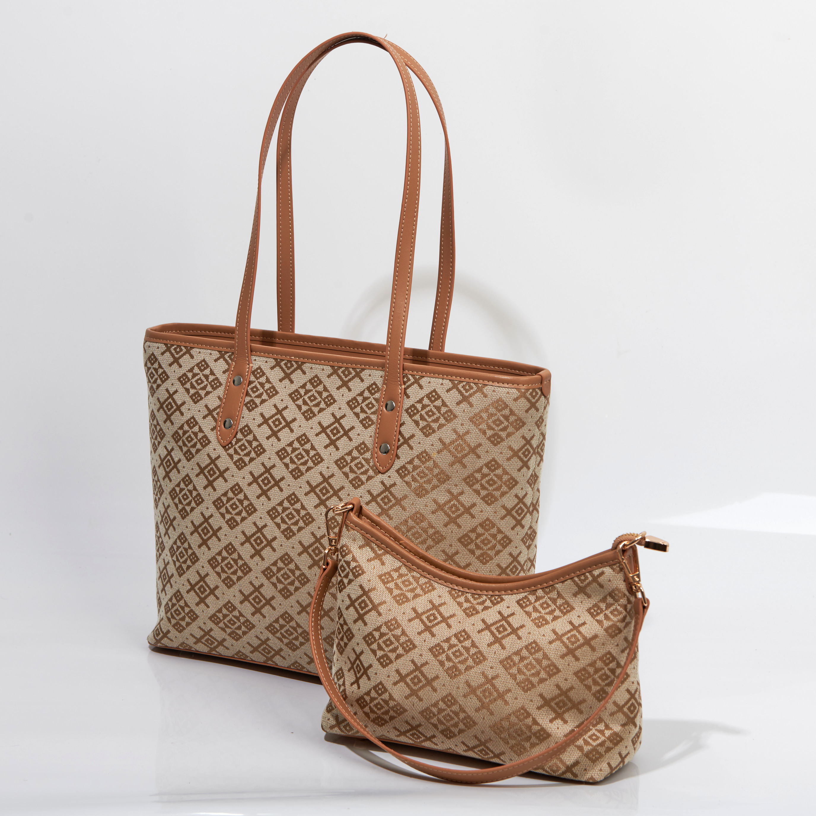 2 in 1 Embroidery Large Capacity Handmade Brocade Pattern Vintage Daily Tote Bag