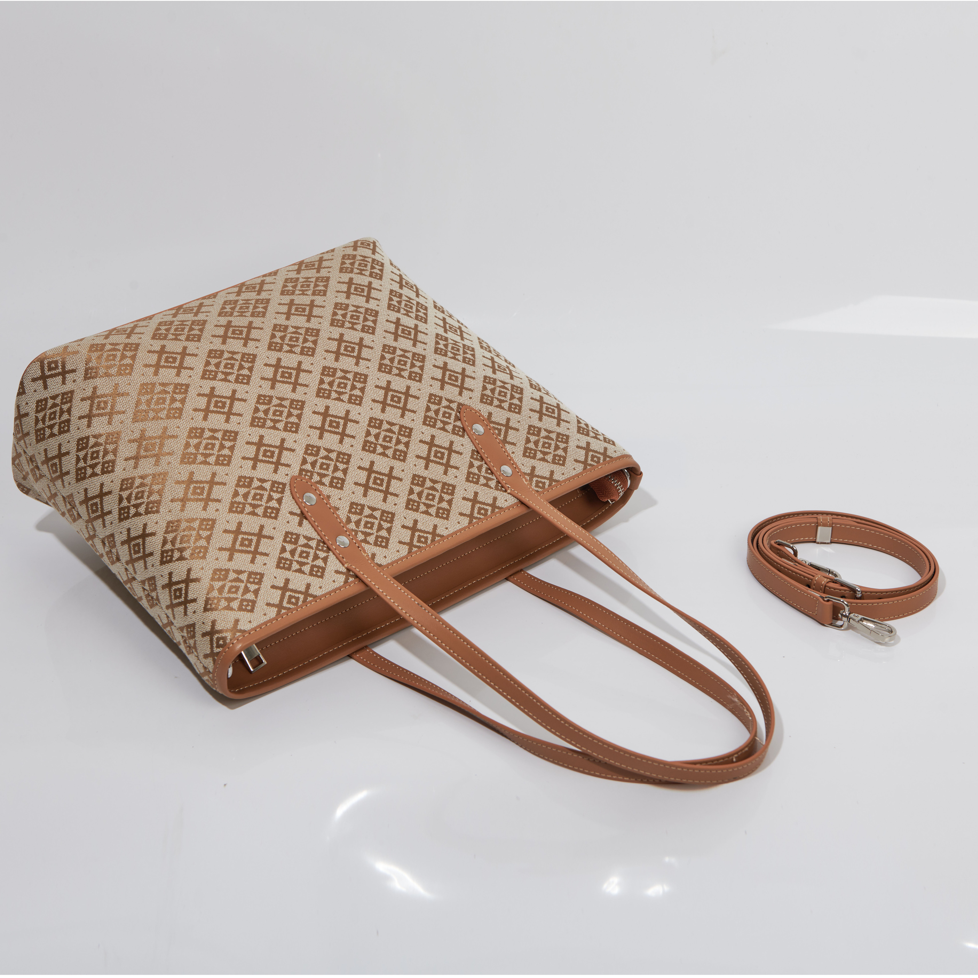 2 in 1 Embroidery Large Capacity Handmade Brocade Pattern Vintage Daily Tote Bag
