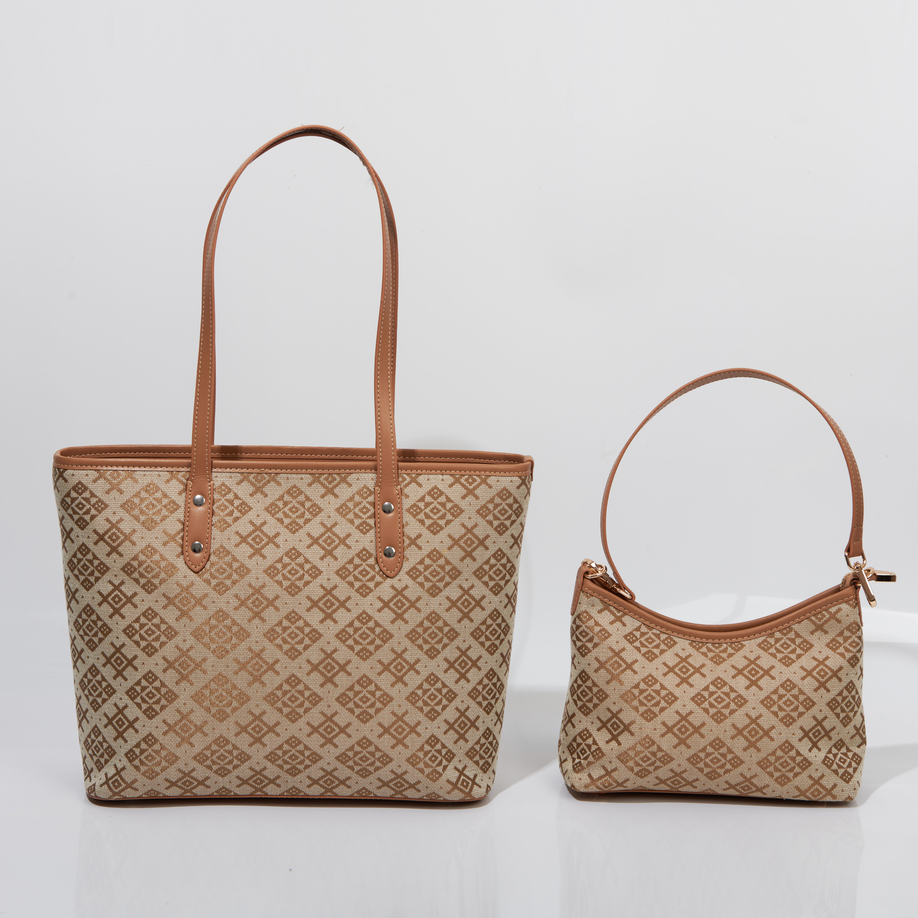 2 in 1 Embroidery Large Capacity Handmade Brocade Pattern Vintage Daily Tote Bag