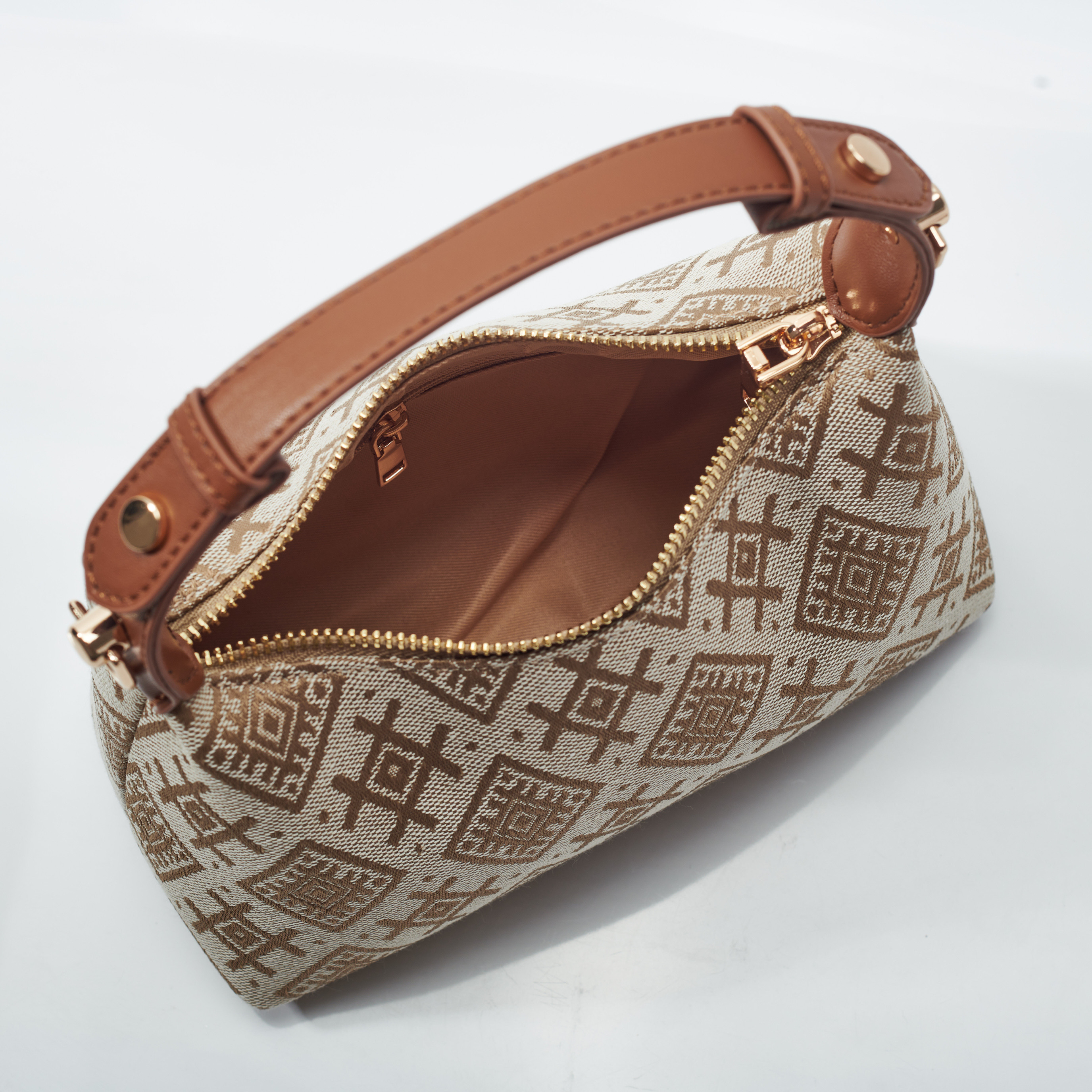 Small Size Vintage Embroidery Handmade Zhuang Pattern Dumpling Handag