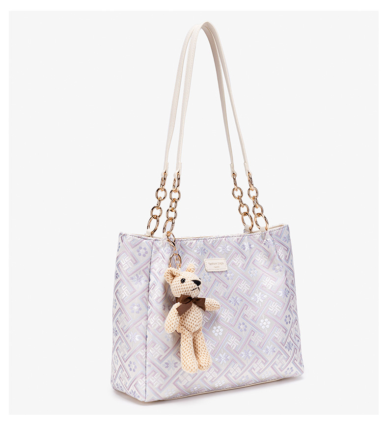 Fashion Large Size Handmade Brocade Pattern Daily Tote Bag