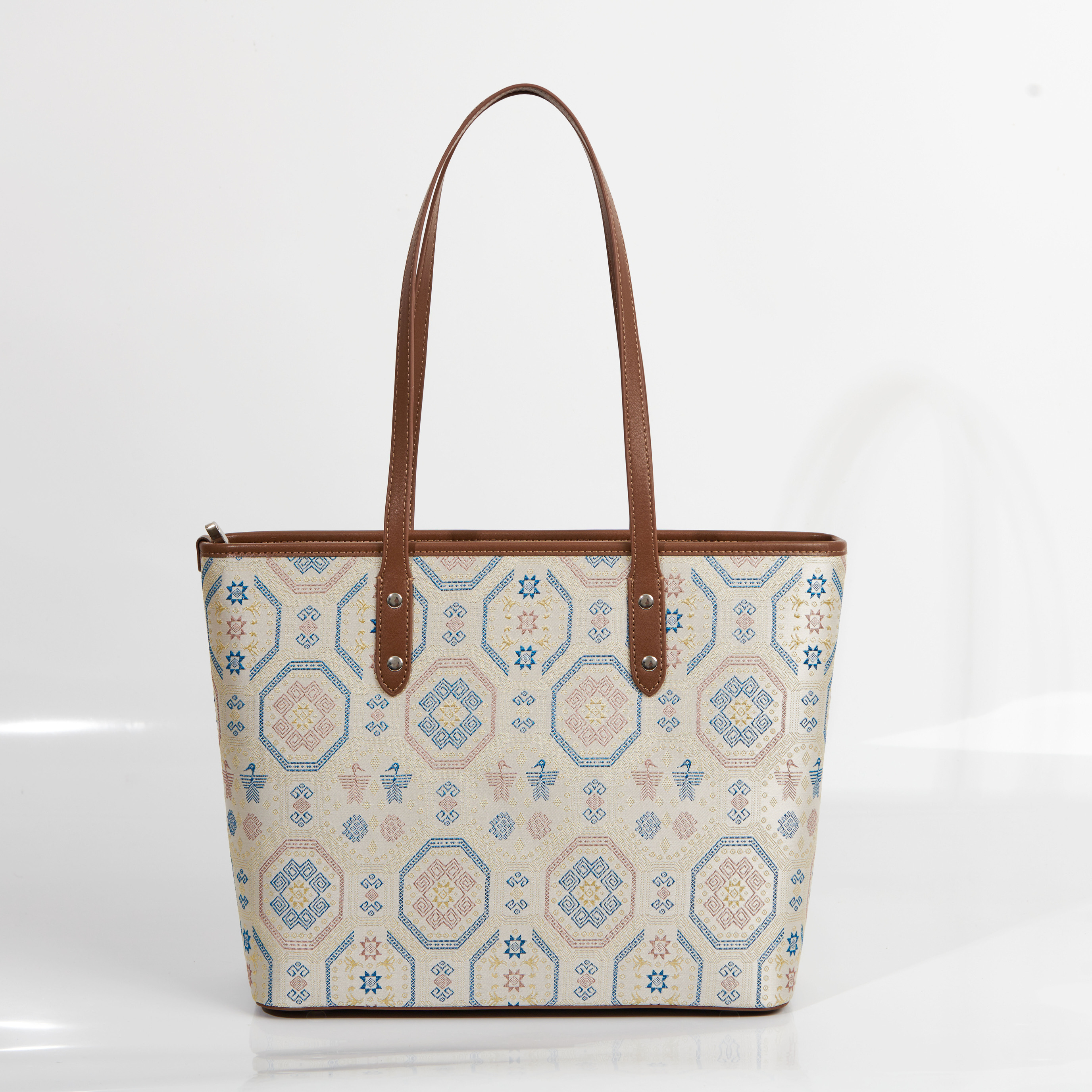 Boho Embroidery Large Size Handmade Brocade Pattern Daily Tote Bag
