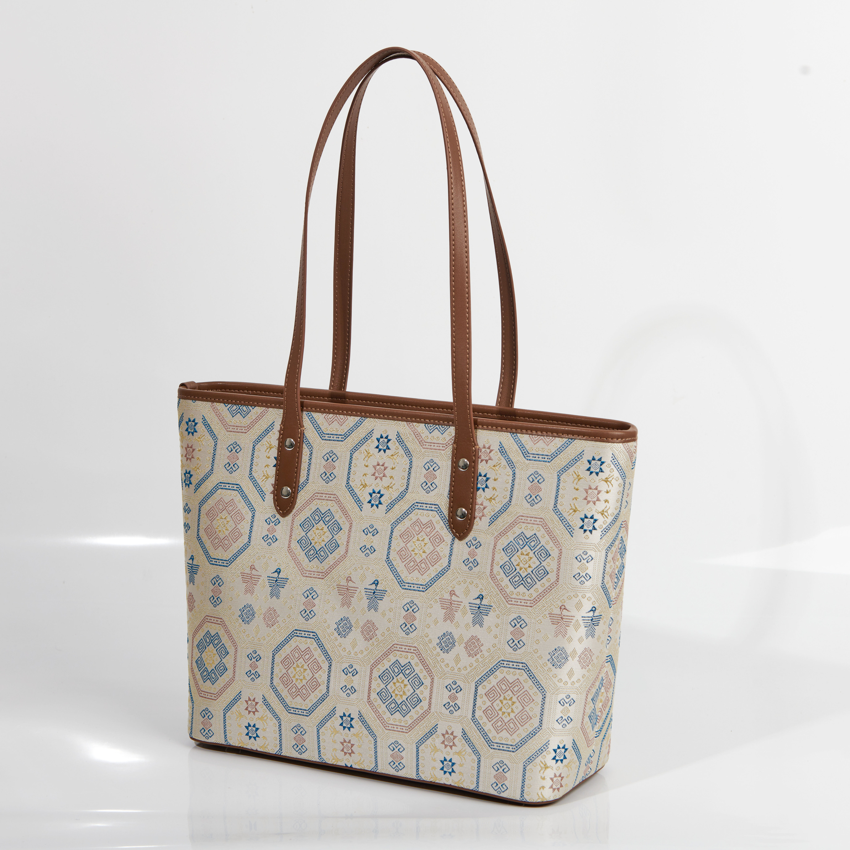 Boho Embroidery Large Size Handmade Brocade Pattern Daily Tote Bag