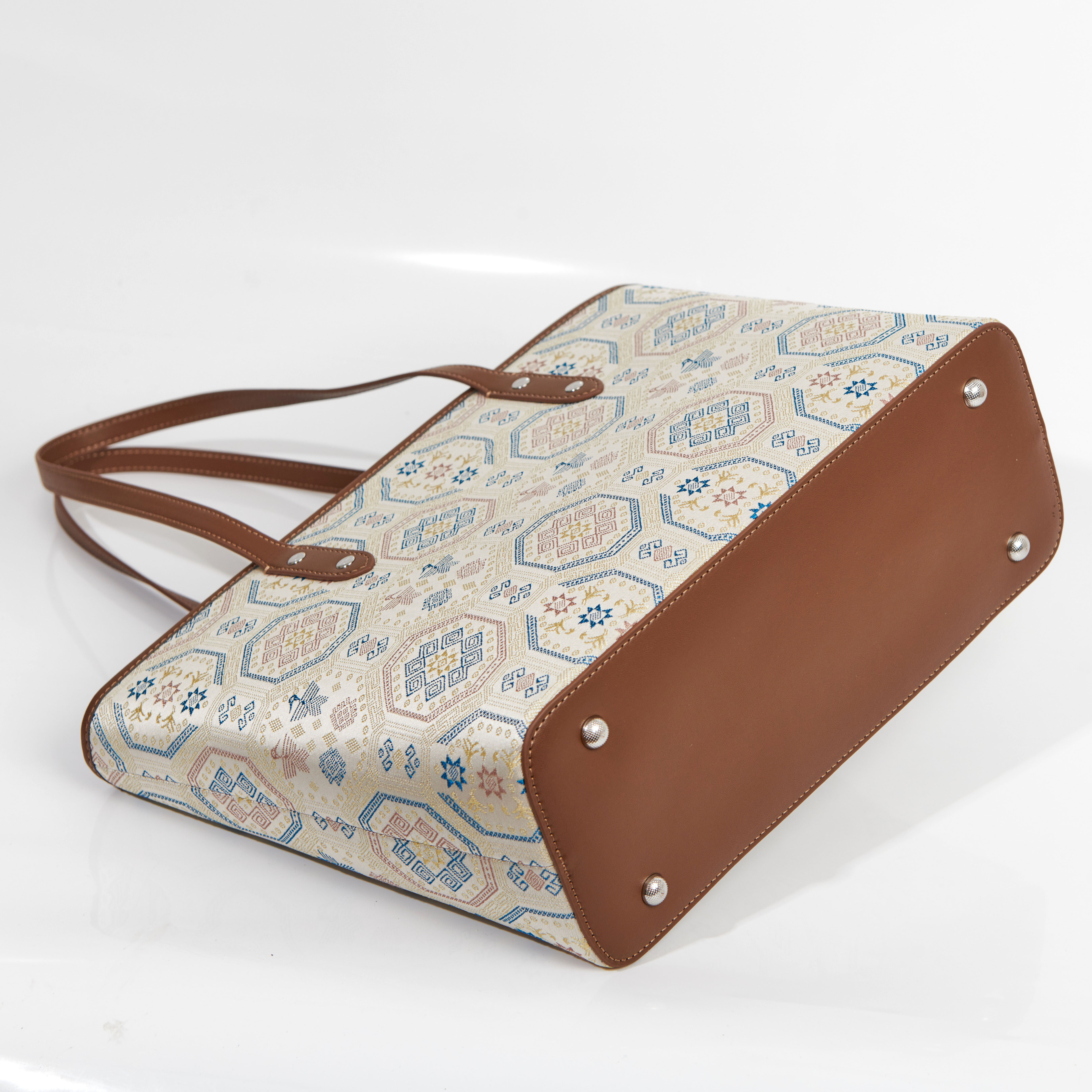 Boho Embroidery Large Size Handmade Brocade Pattern Daily Tote Bag