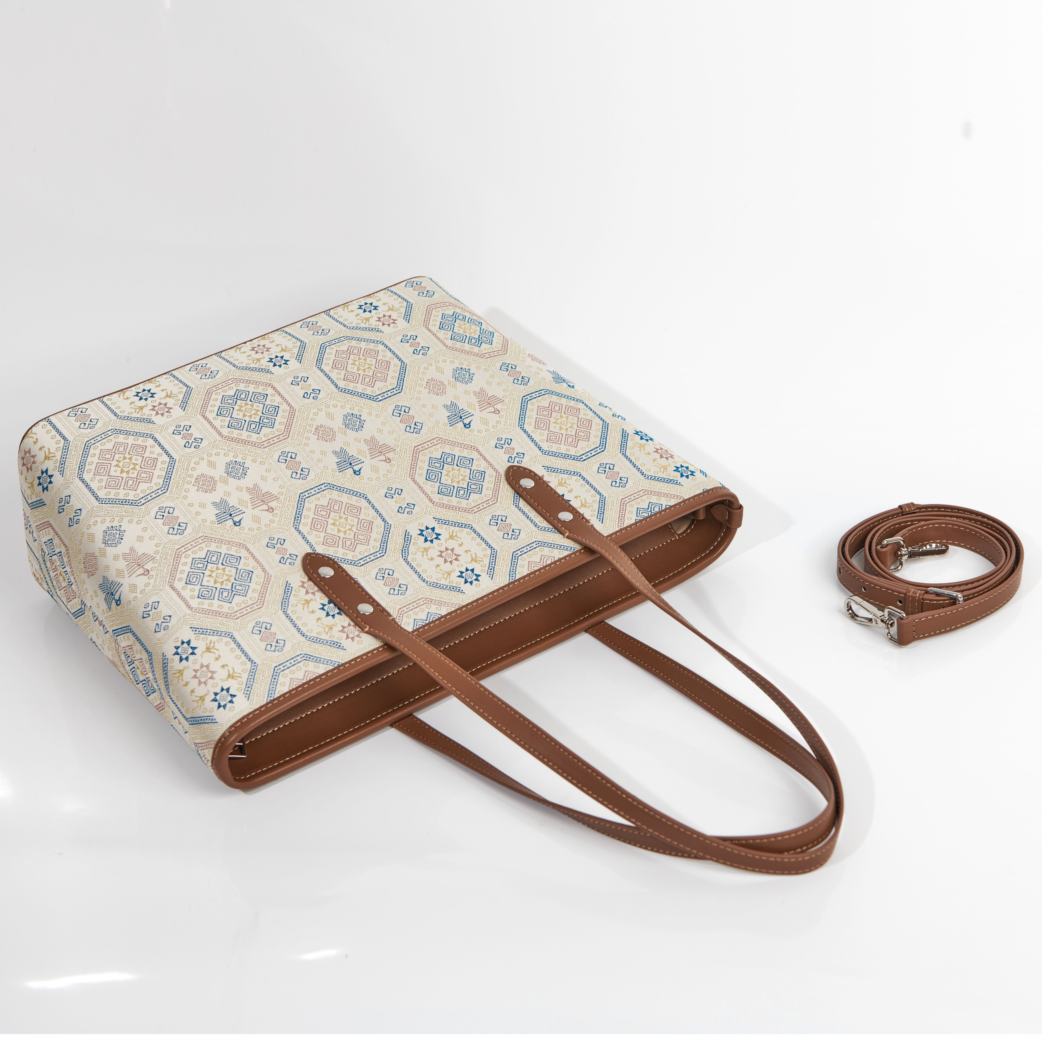 Boho Embroidery Large Size Handmade Brocade Pattern Daily Tote Bag
