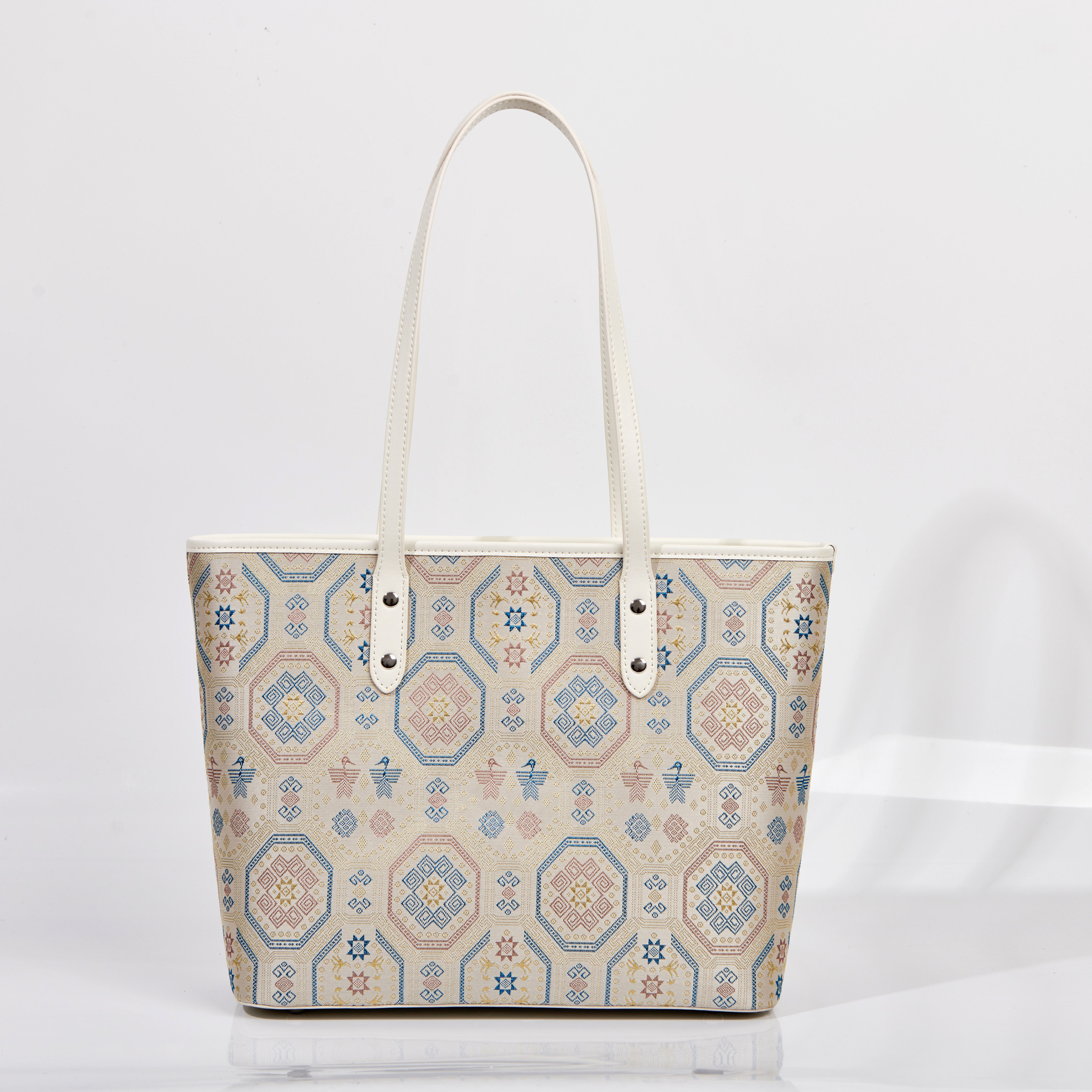 Boho Chic Embroidery Large Size Handmade Brocade Pattern Daily Tote Bag