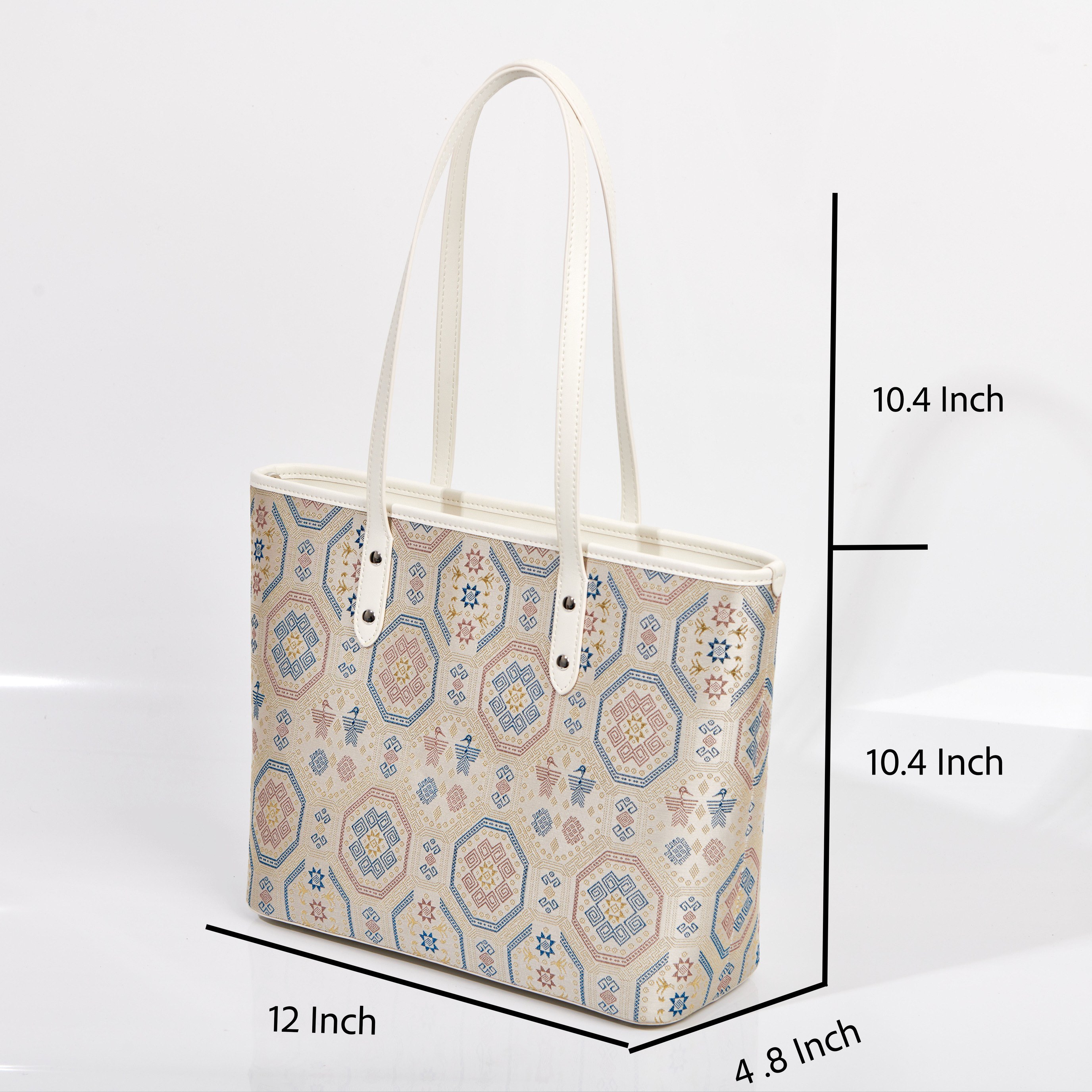Boho Chic Embroidery Large Size Handmade Brocade Pattern Daily Tote Bag
