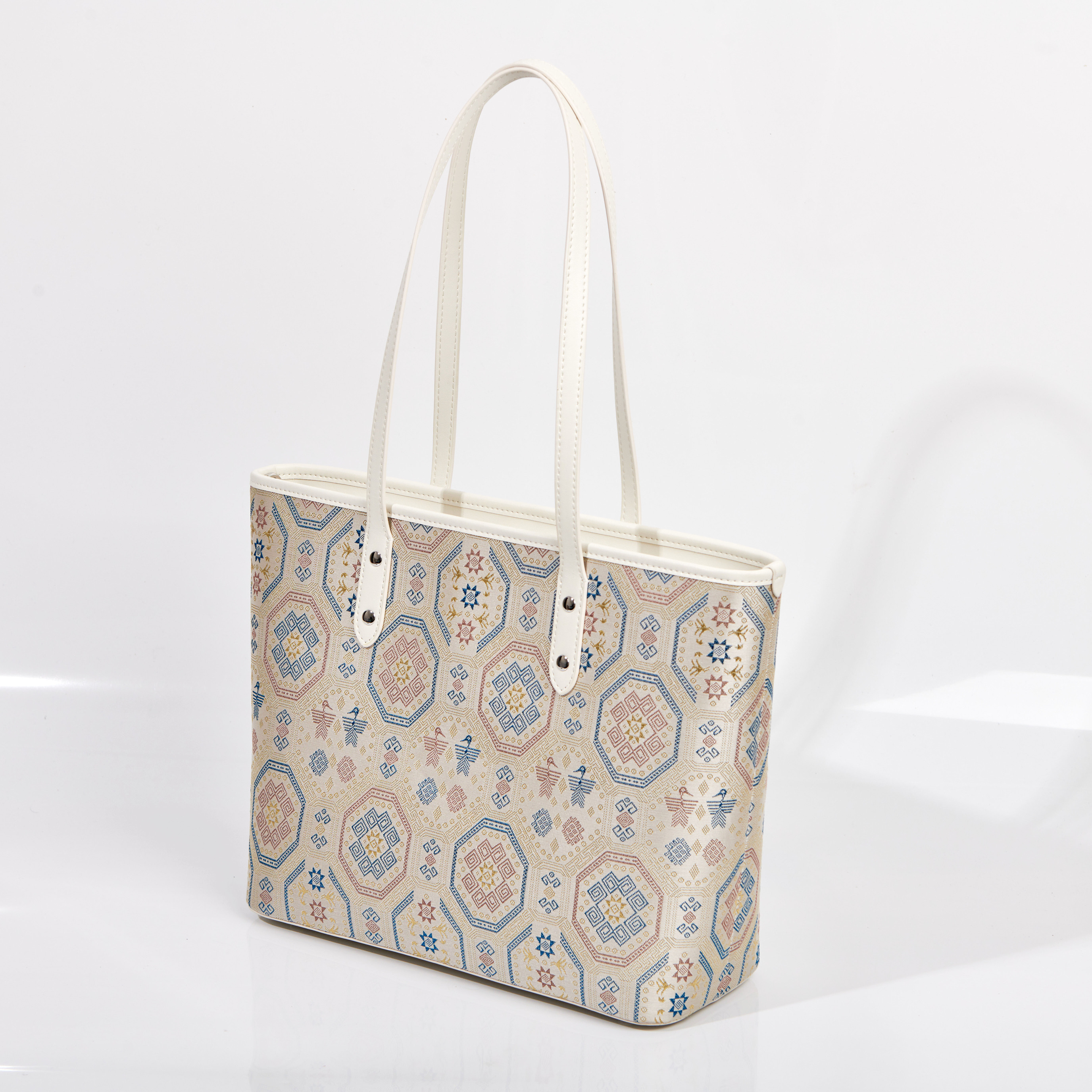 Boho Chic Embroidery Large Size Handmade Brocade Pattern Daily Tote Bag