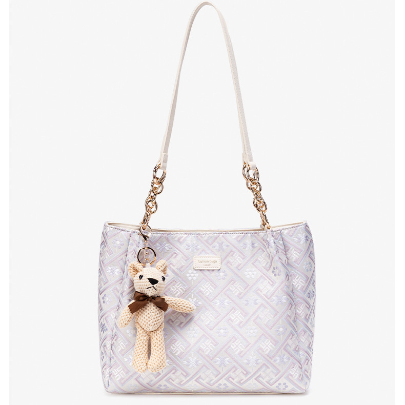 Fashion Large Size Handmade Brocade Pattern Daily Tote Bag