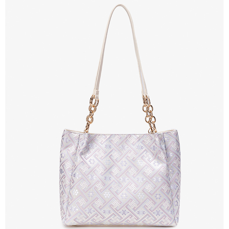 Fashion Large Size Handmade Brocade Pattern Daily Tote Bag