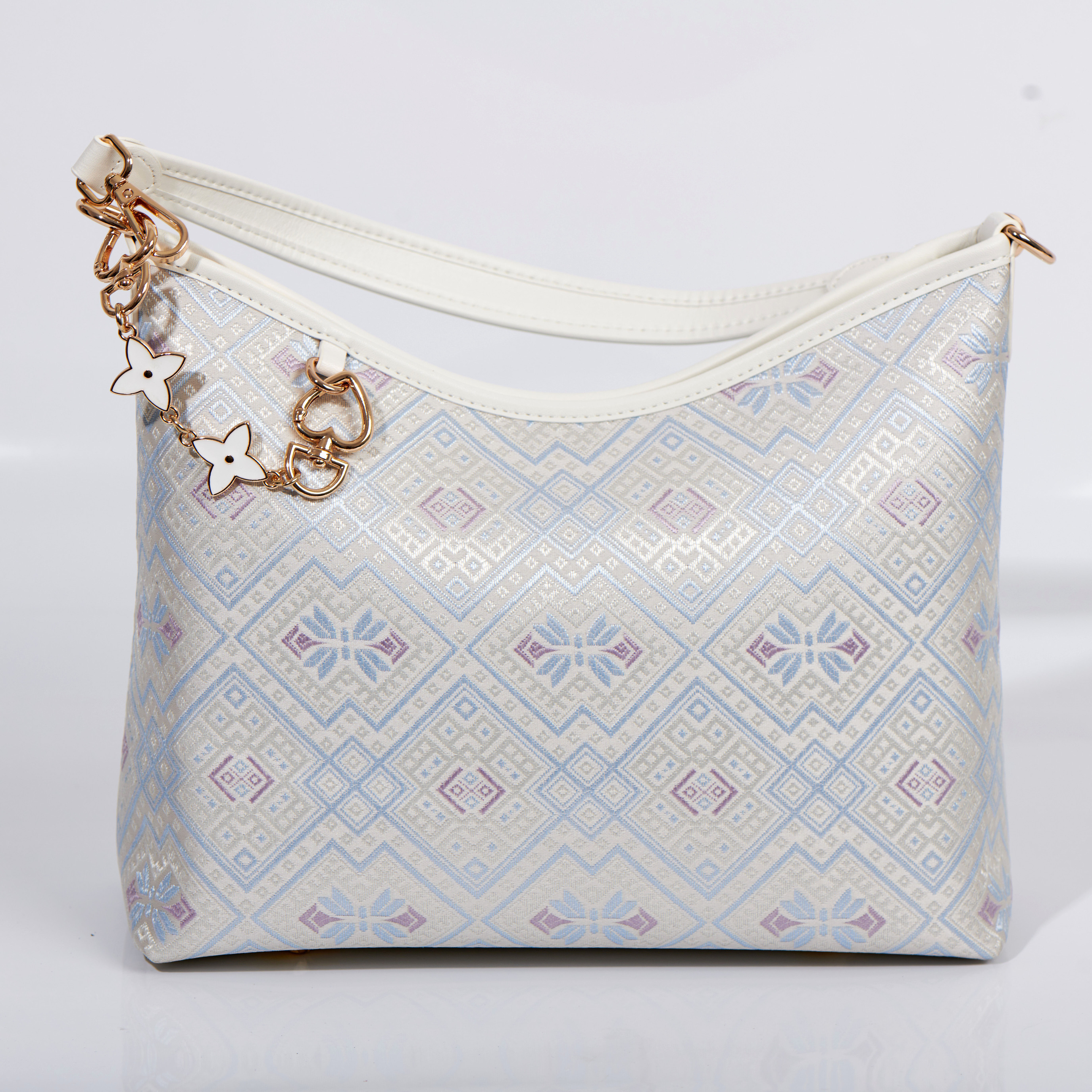 Cute Medium Size Ancient Embroidery  Handmade Brocade Patter Shoulder Bag
