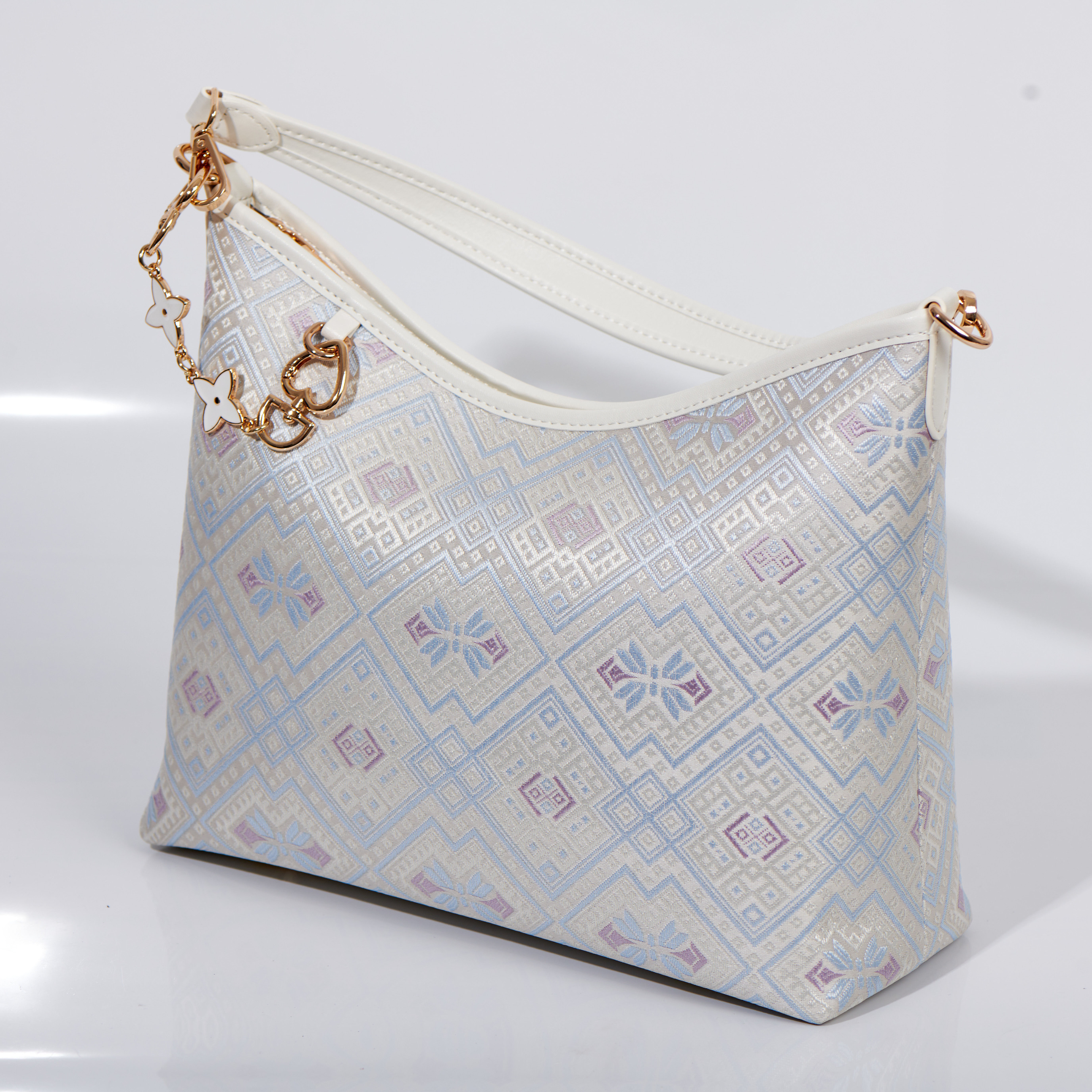 Cute Medium Size Ancient Embroidery  Handmade Brocade Patter Shoulder Bag