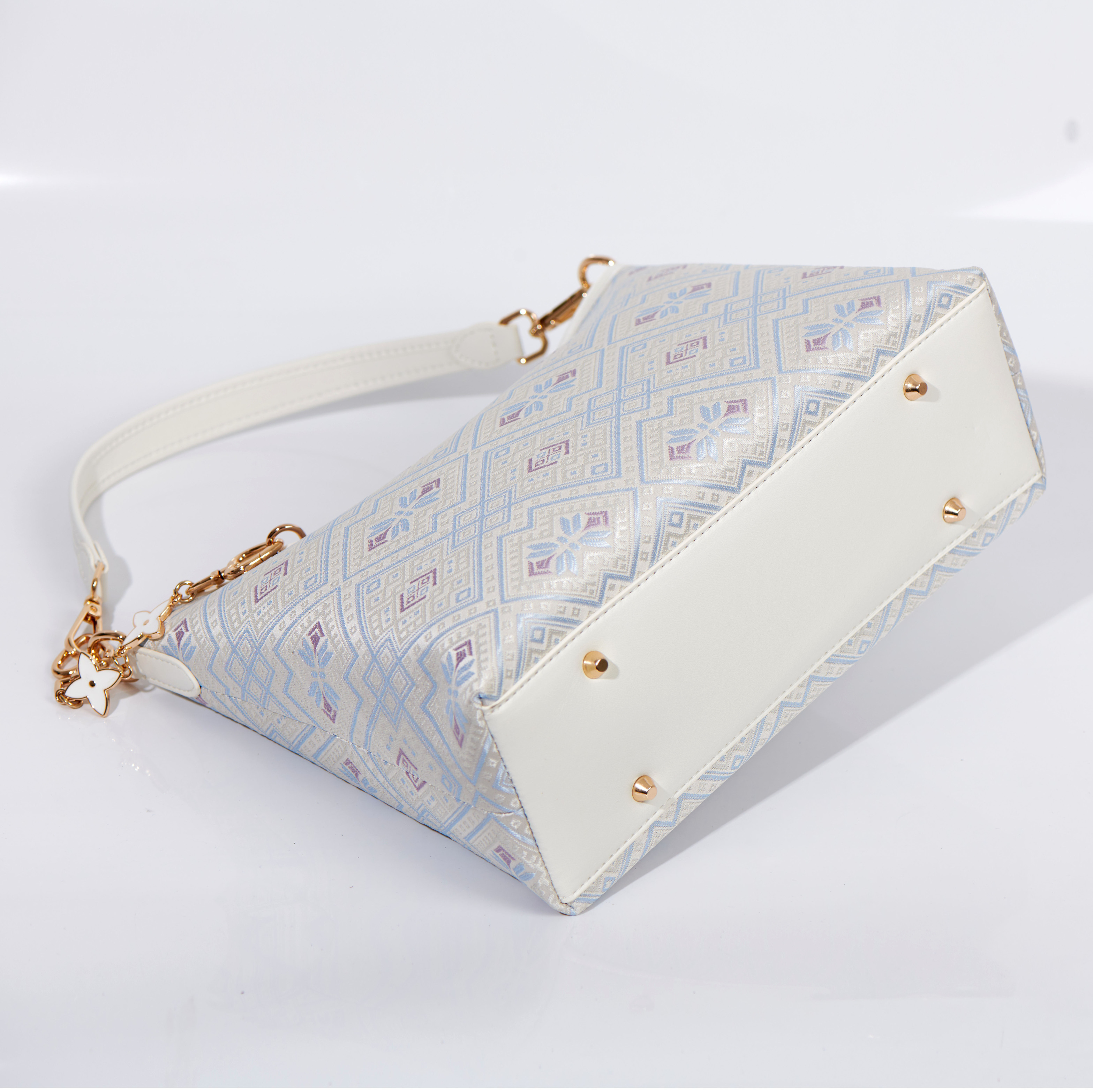 Cute Medium Size Ancient Embroidery  Handmade Brocade Patter Shoulder Bag