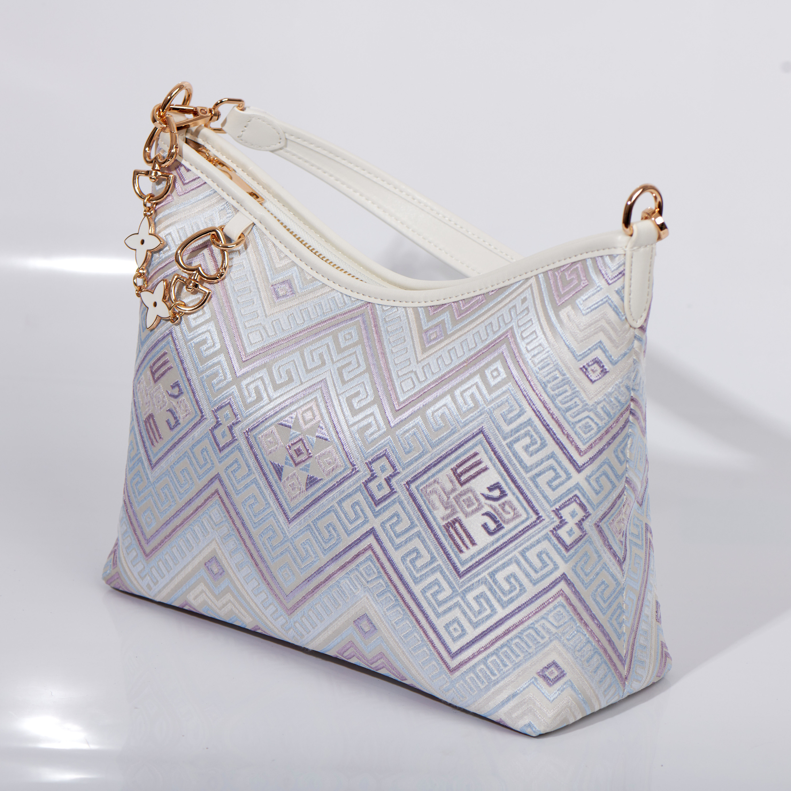 Boho Medium Size Ancient Embroidery Handmade Brocade Patter Shoulder Bag
