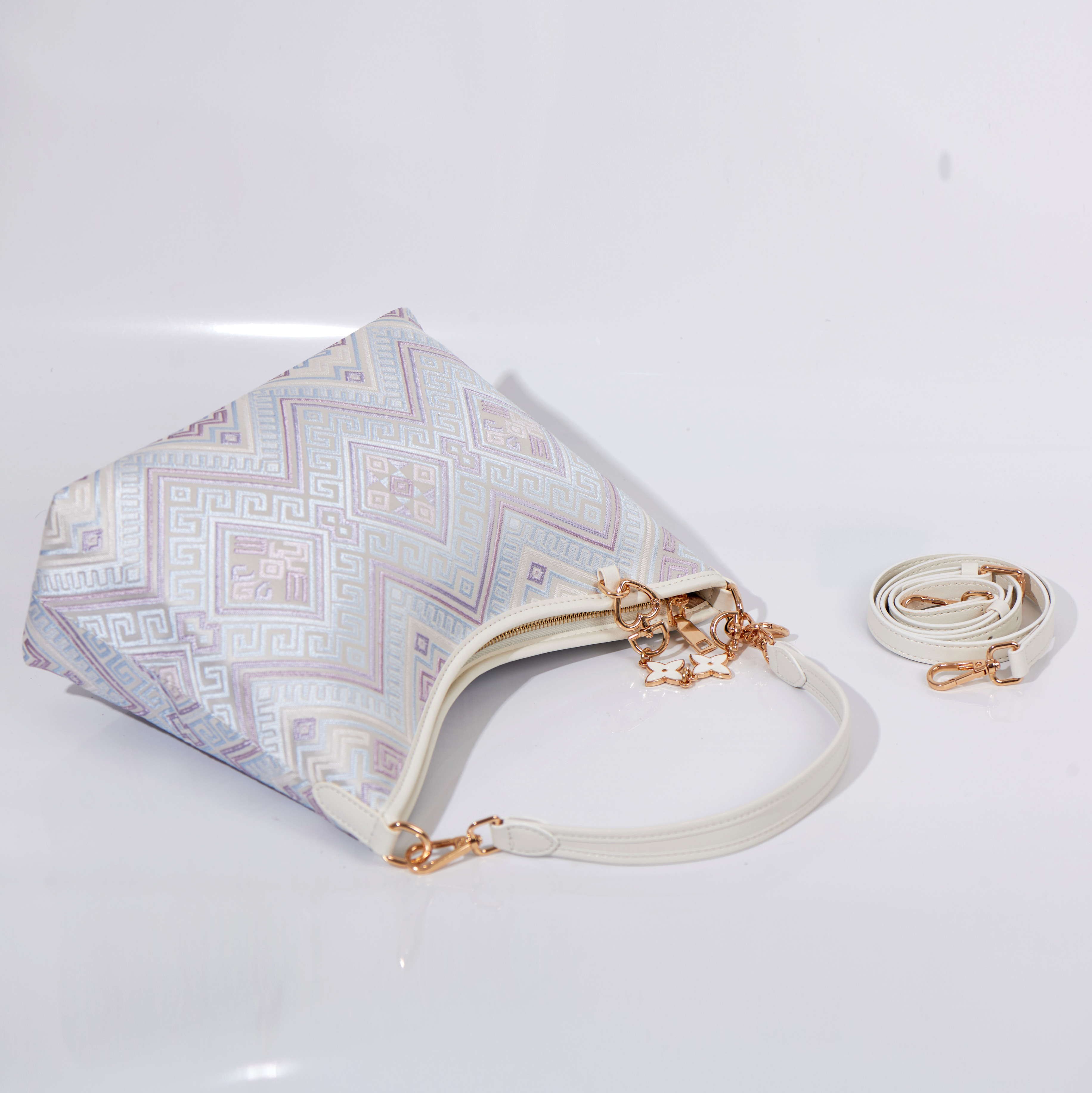 Boho Medium Size Ancient Embroidery Handmade Brocade Patter Shoulder Bag