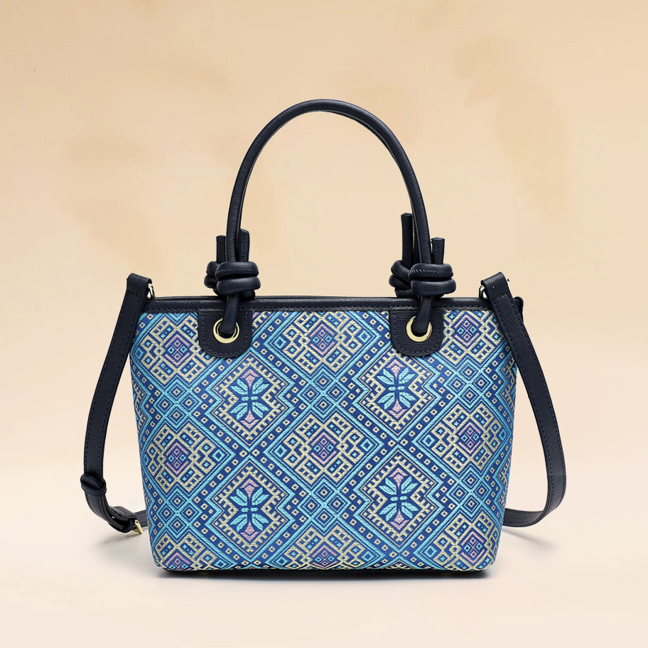 Mini Boho Embroidery Large Size Handmade Brocade Pattern Vintage Daily Tote Bag