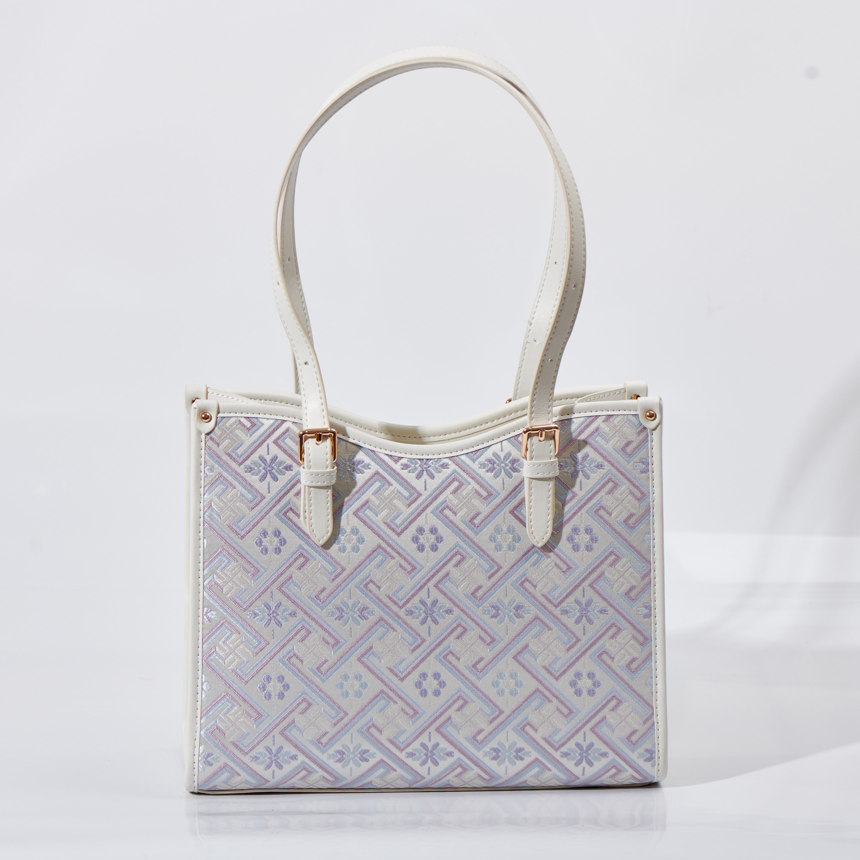 Vintage Embroidery Large Size Handwoven Zhuang Pattern Fashion Daily Tote Bag