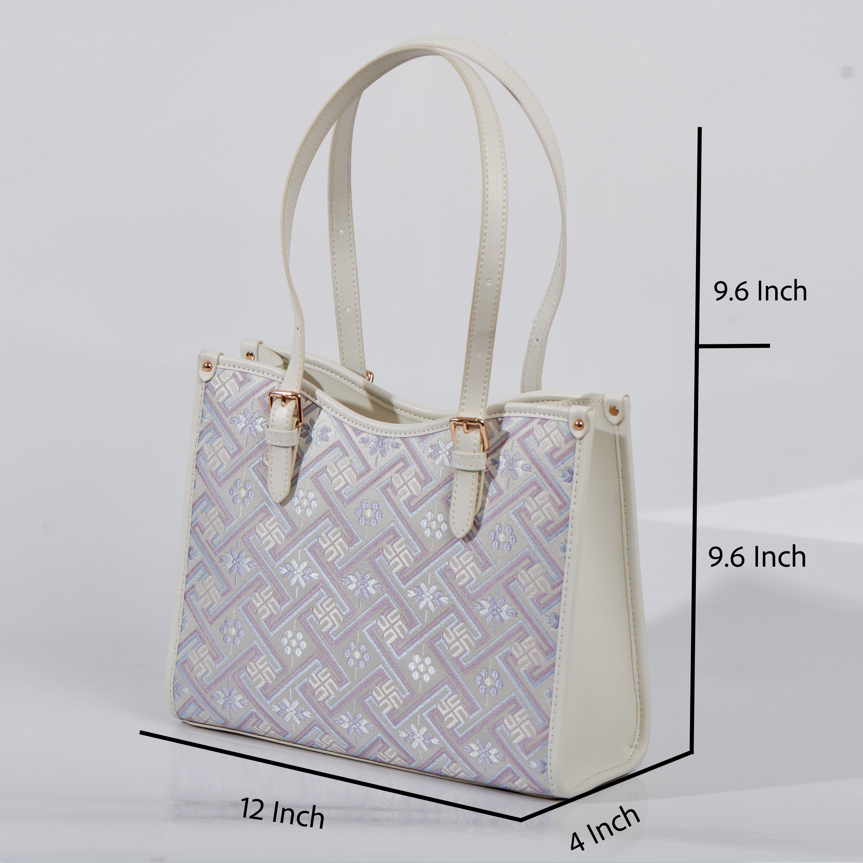 Vintage Embroidery Large Size Handwoven Zhuang Pattern Fashion Daily Tote Bag