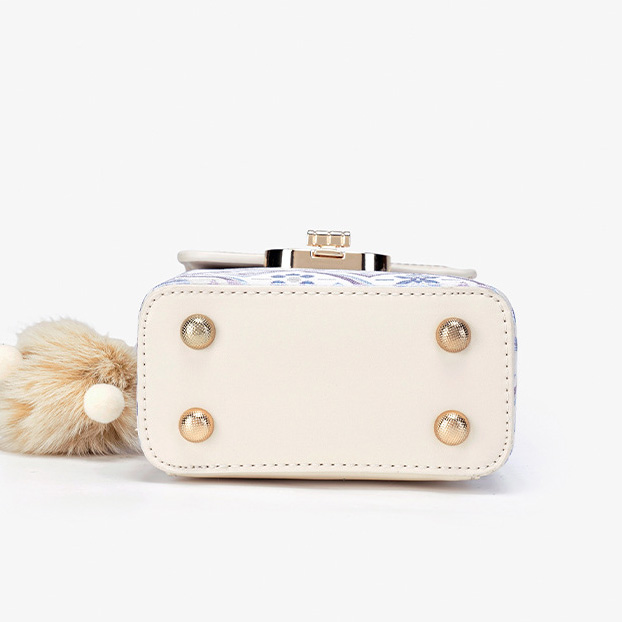 Cute Mini Size Handmade Brocade Pattern Daily Crossbody Bag