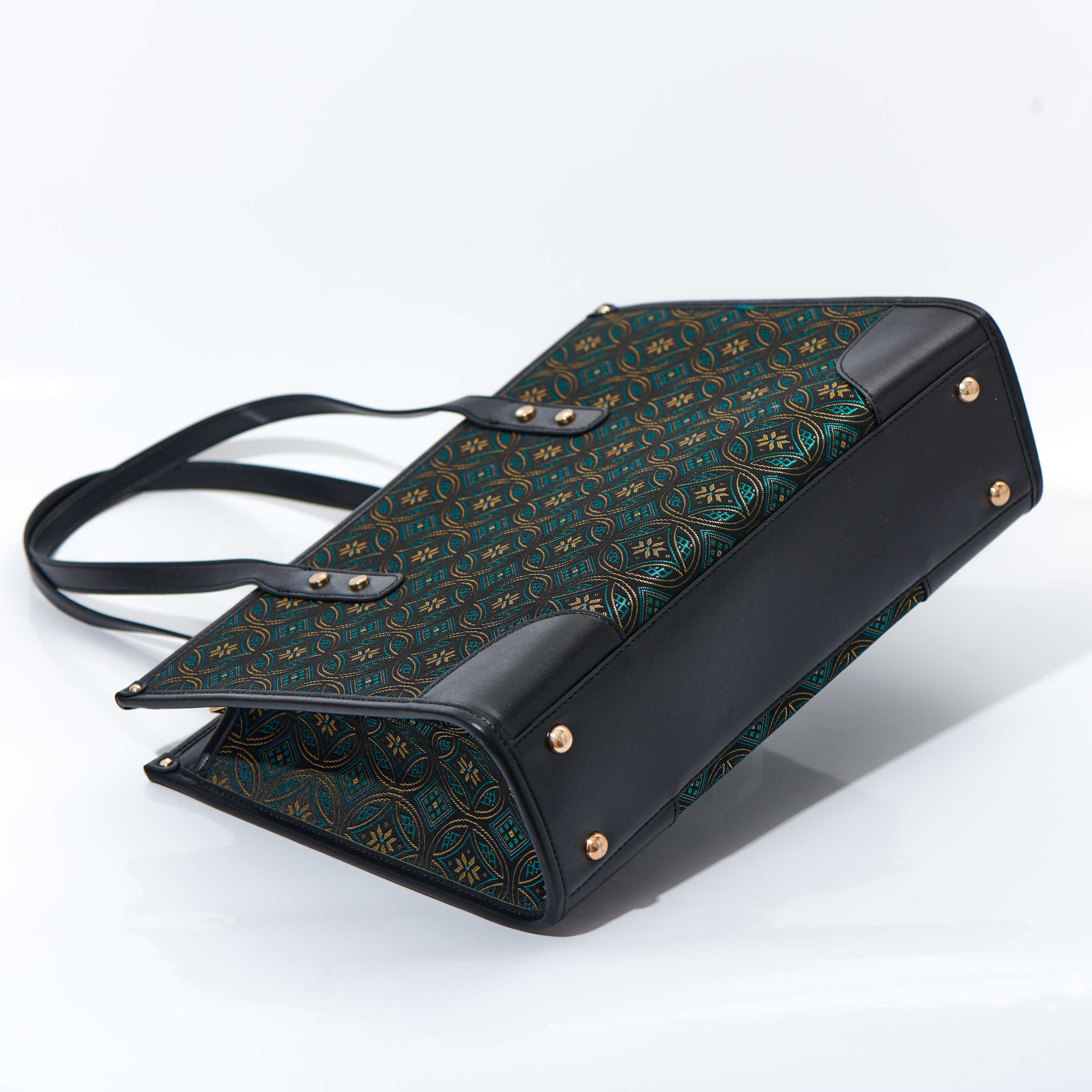 Classical Embroidery Large Size Handmade Brocade Pattern Vintage Daily Tote Bag