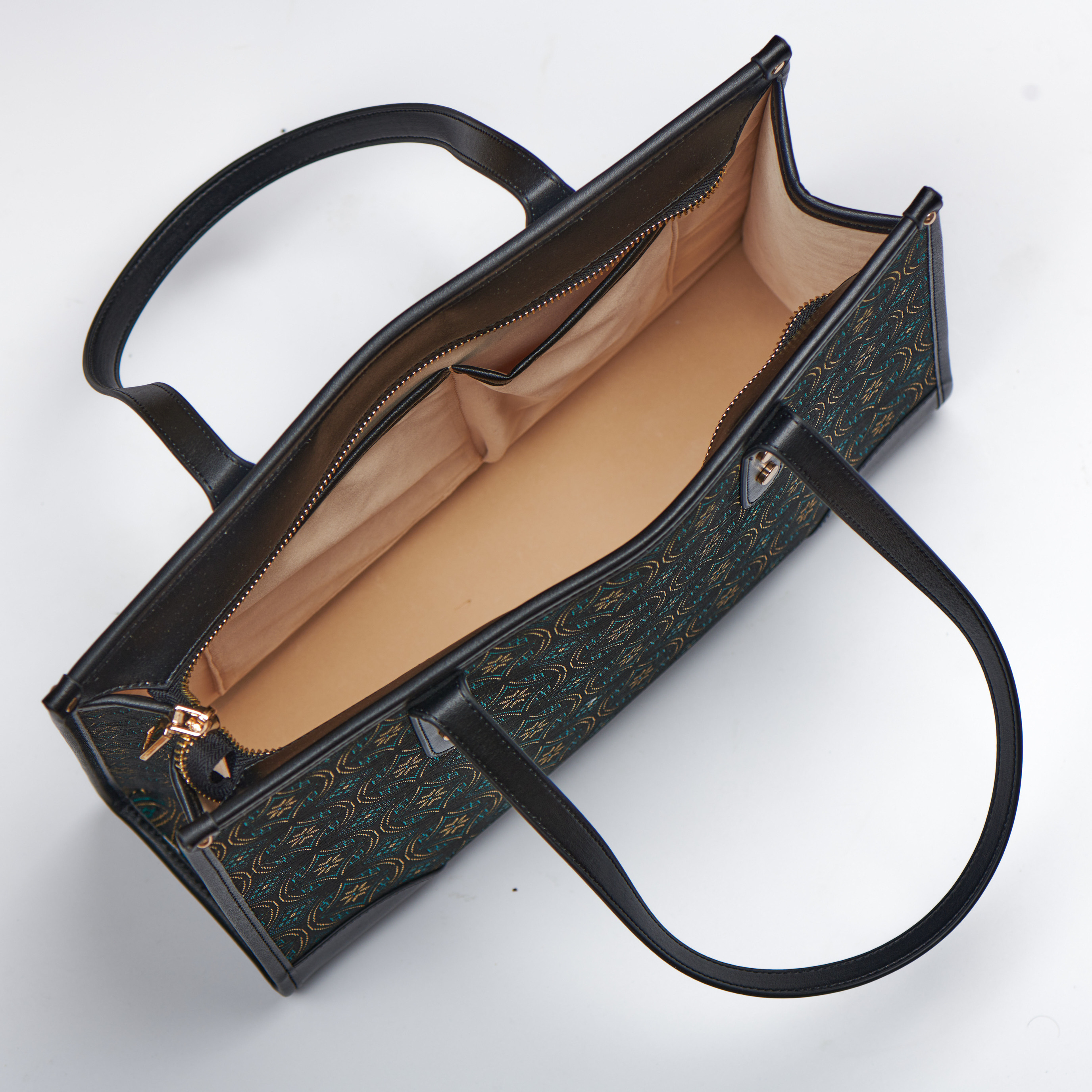 Classical Embroidery Large Size Handmade Brocade Pattern Vintage Daily Tote Bag