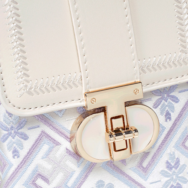 Cute Mini Size Handmade Brocade Pattern Daily Crossbody Bag