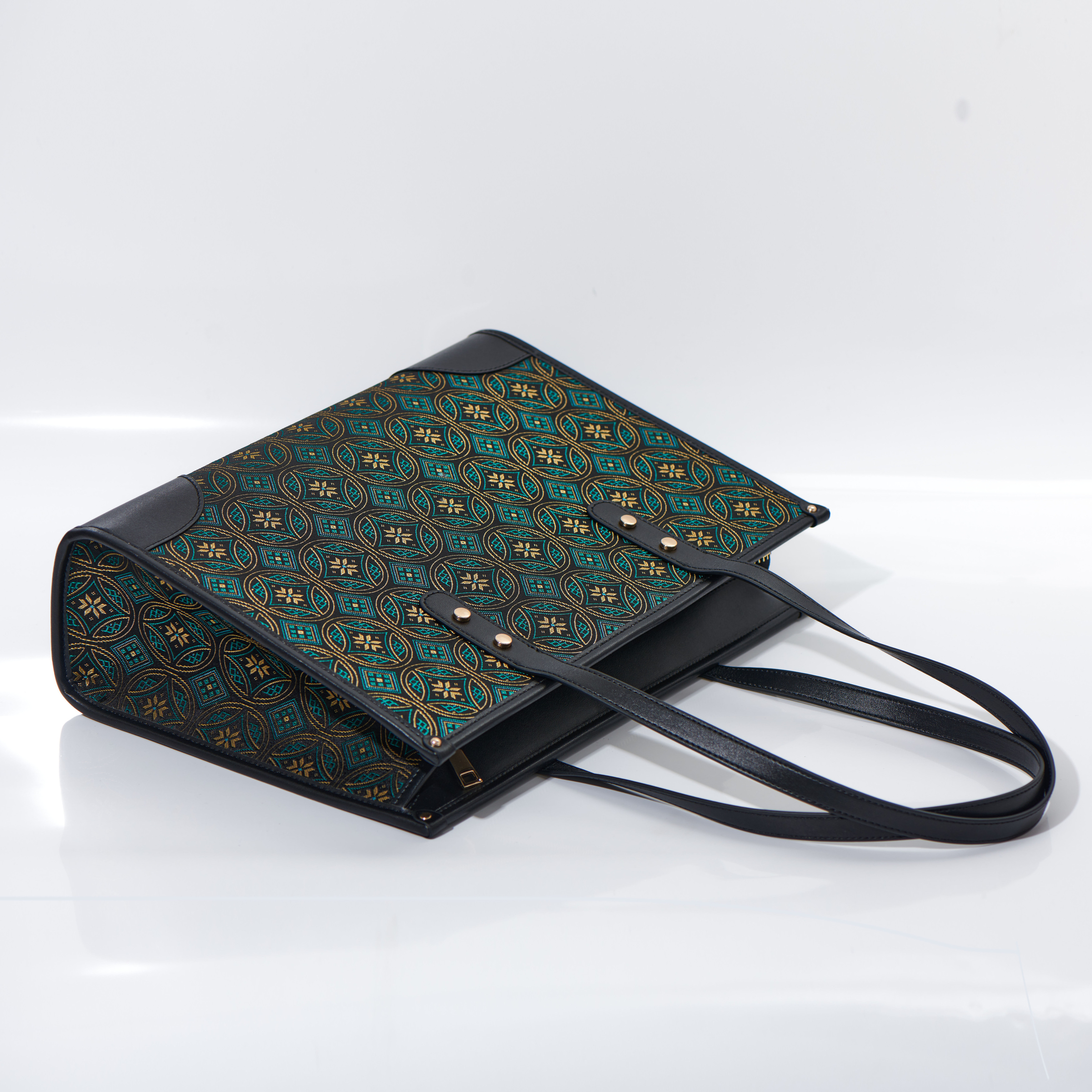 Classical Embroidery Large Size Handmade Brocade Pattern Vintage Daily Tote Bag