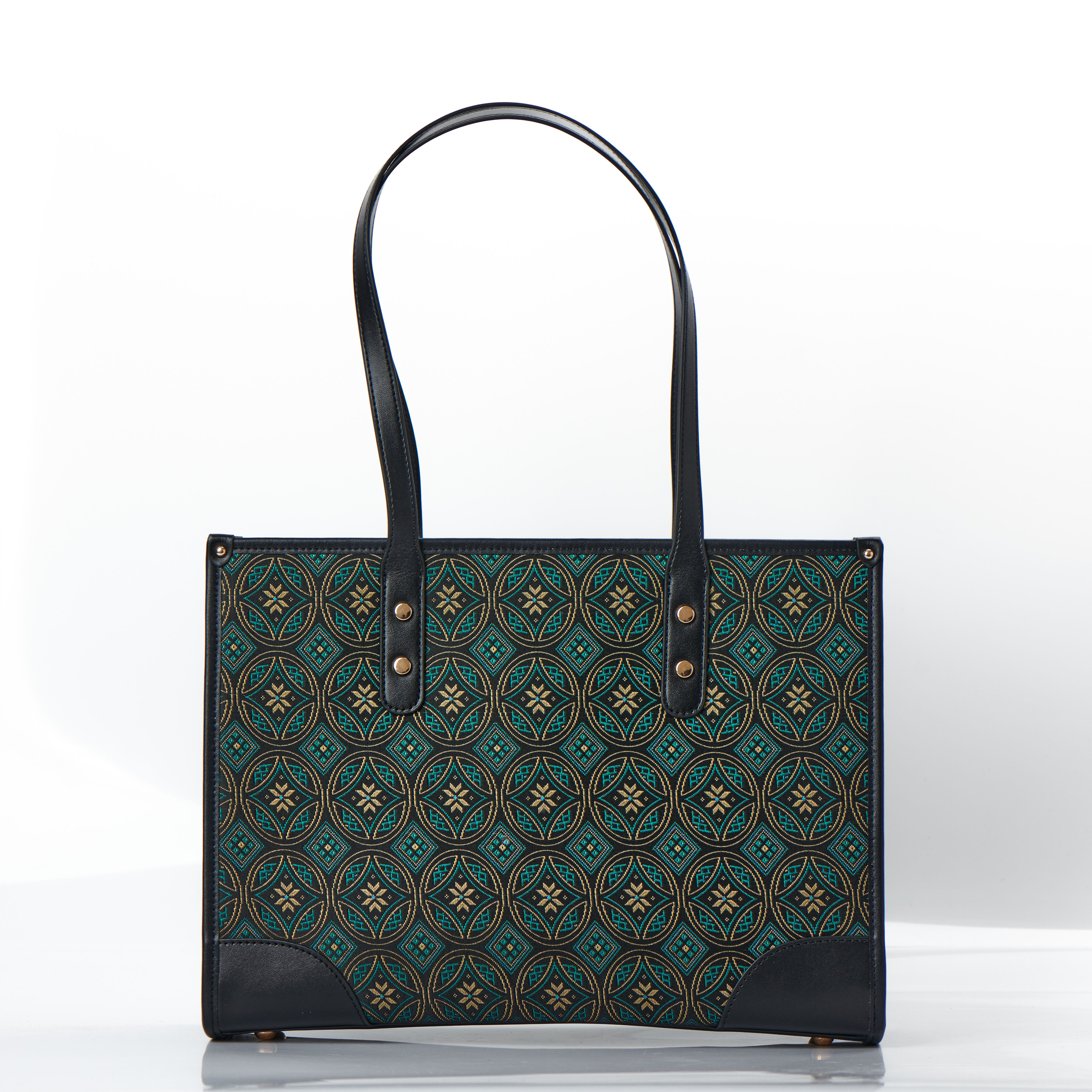 Classical Embroidery Large Size Handmade Brocade Pattern Vintage Daily Tote Bag