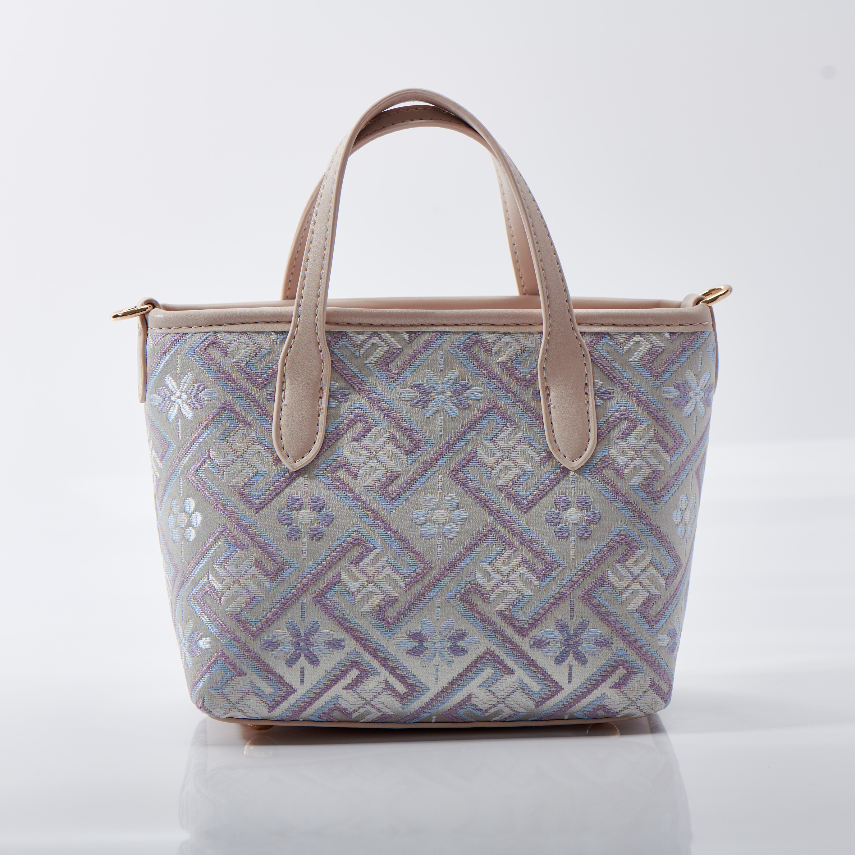 Zhuang Brocade PatternVintage EmbroideryFanshion Small Size Handmade Handag
